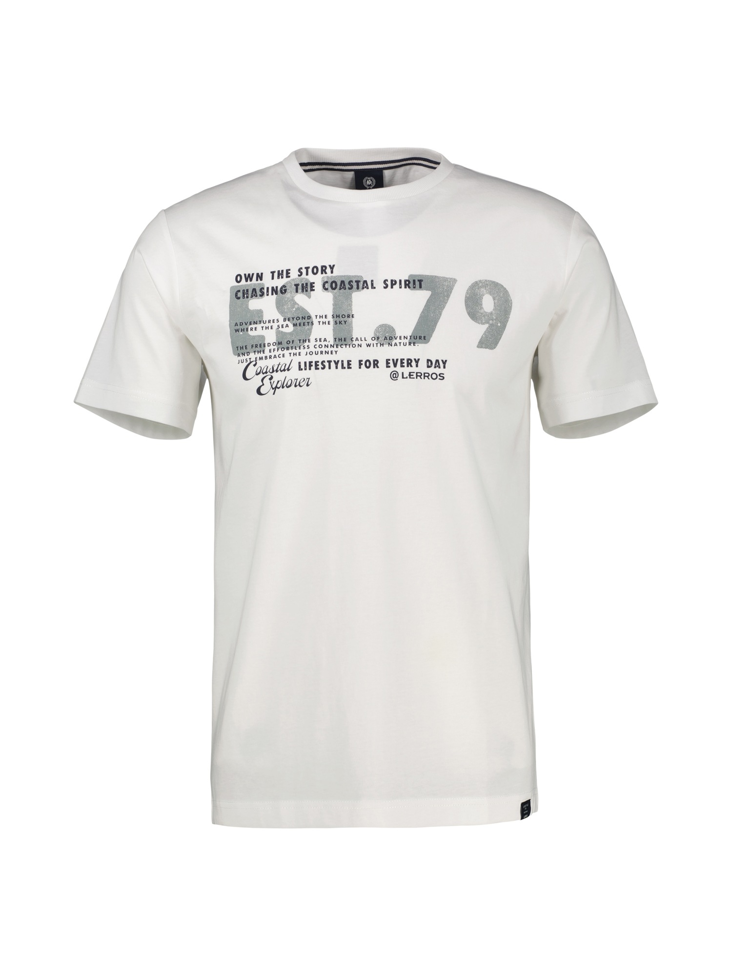 LERROS T-Shirt »T-Shirt mit Brustprint, Grosse Grössen«