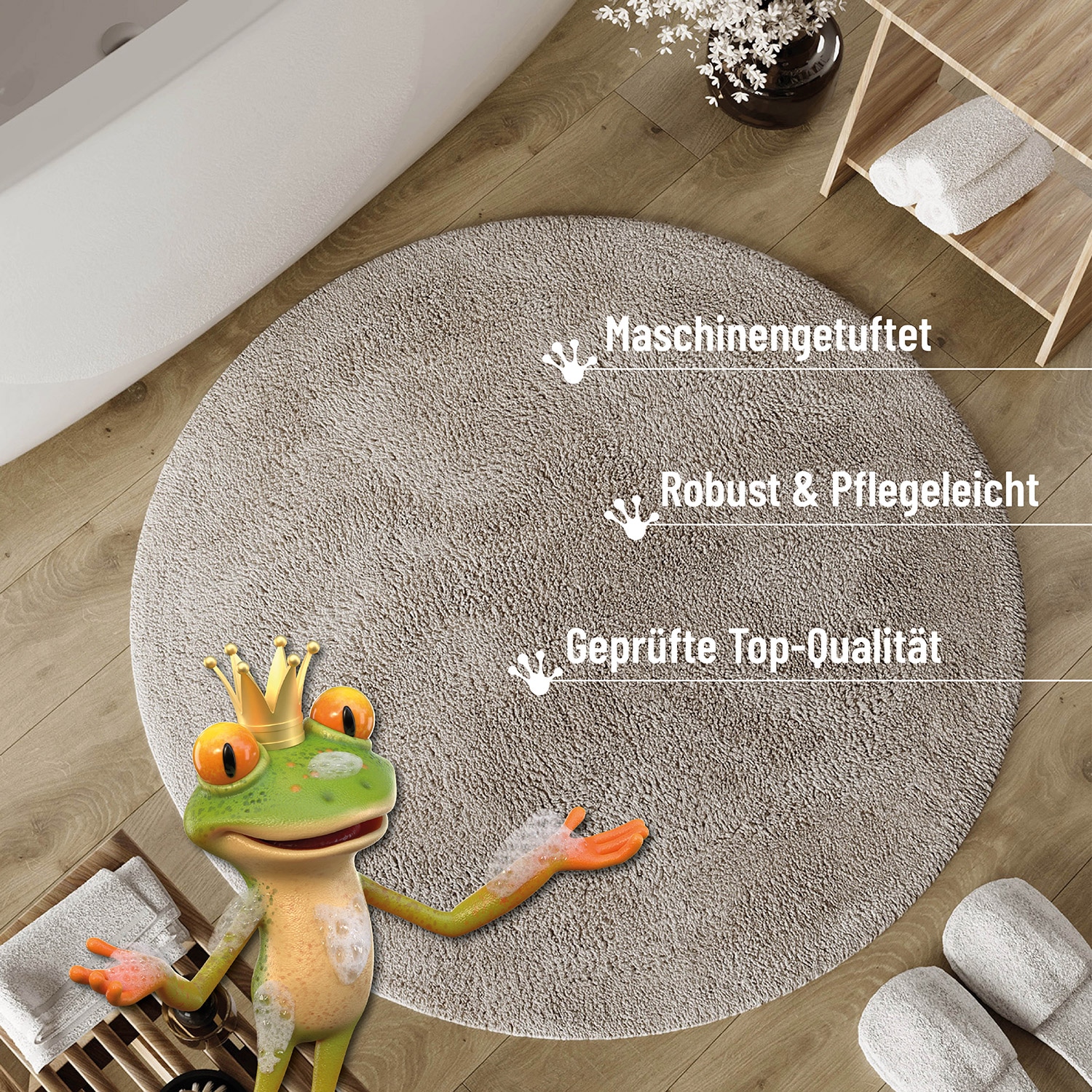 Wecon home Basics Badematte "Erik" Höhe 20 mm waschbar, rutschfest, sehr we günstig online kaufen