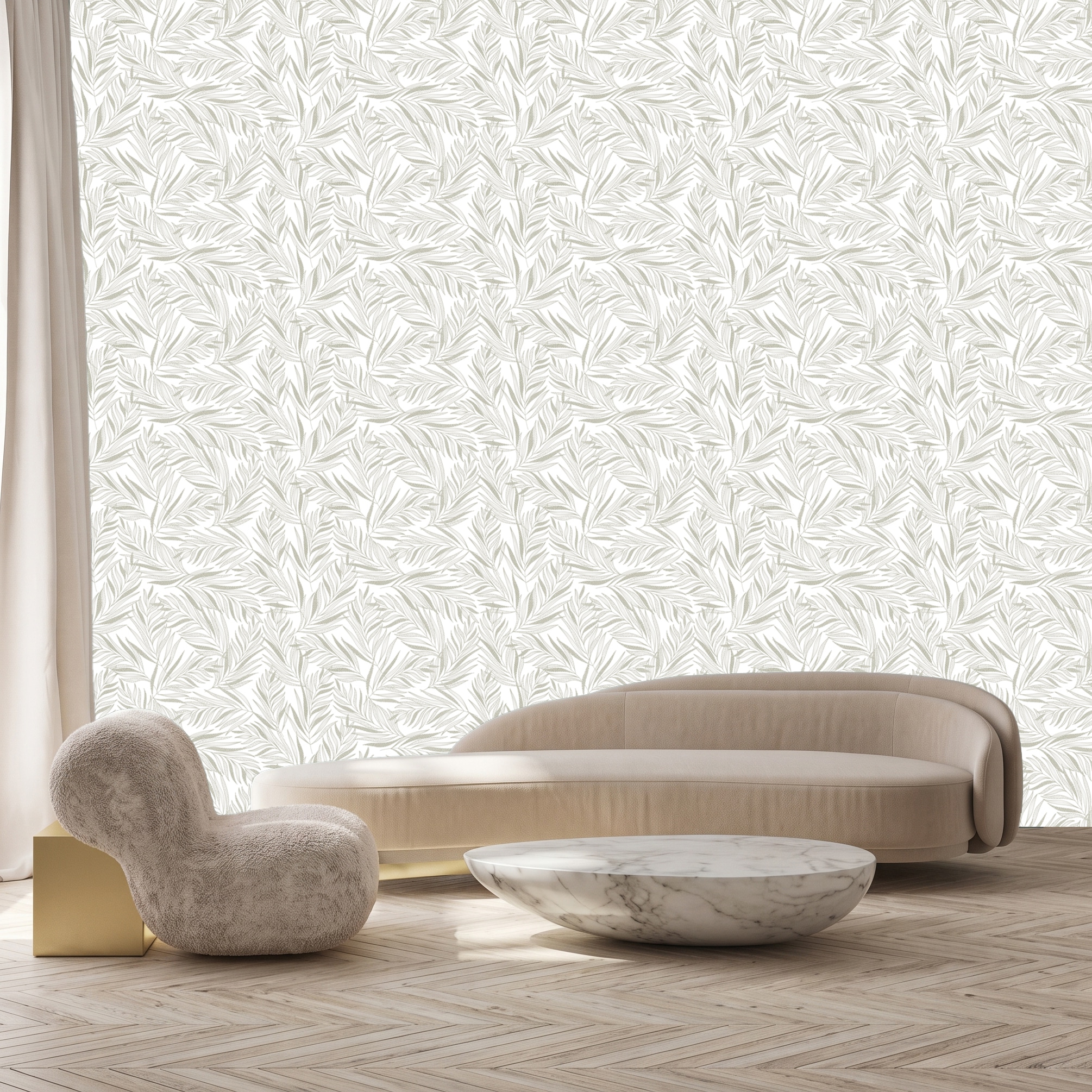 queence 3D-Tapete »Blätter, selbstklebendes Wandpaneel« Motiv | bedruckt | mehrfarbig texturiert 60 x 250 cm Fototapete, Mustertapete, Anbringung ohne Kleister