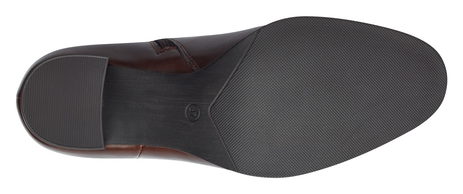 MARCO TOZZI Stiefelette, Blockabsatz, Businessschuh mit Falten im slouchy Look