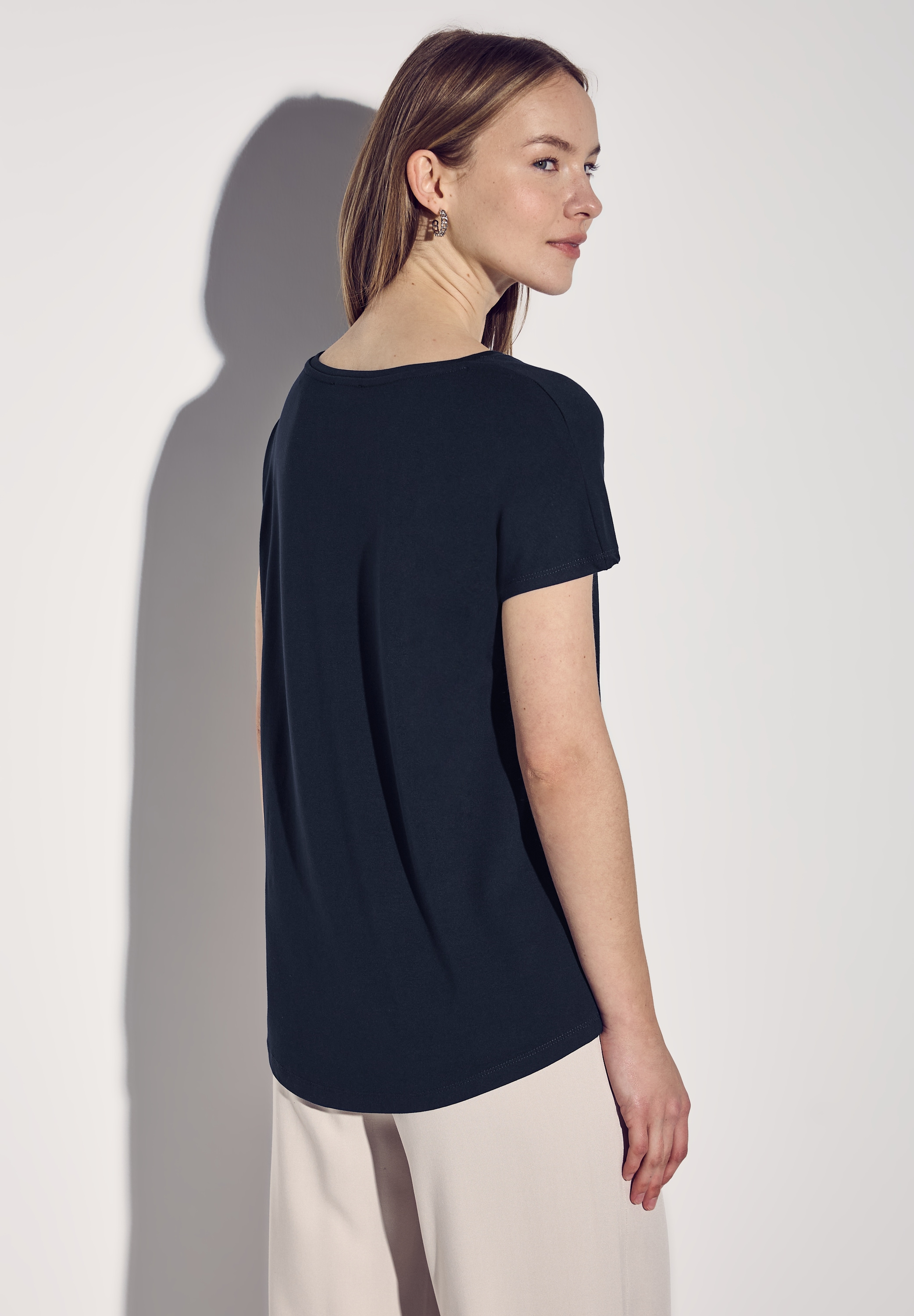STREET ONE T-Shirt, mit U-Boot-Ausschnitt