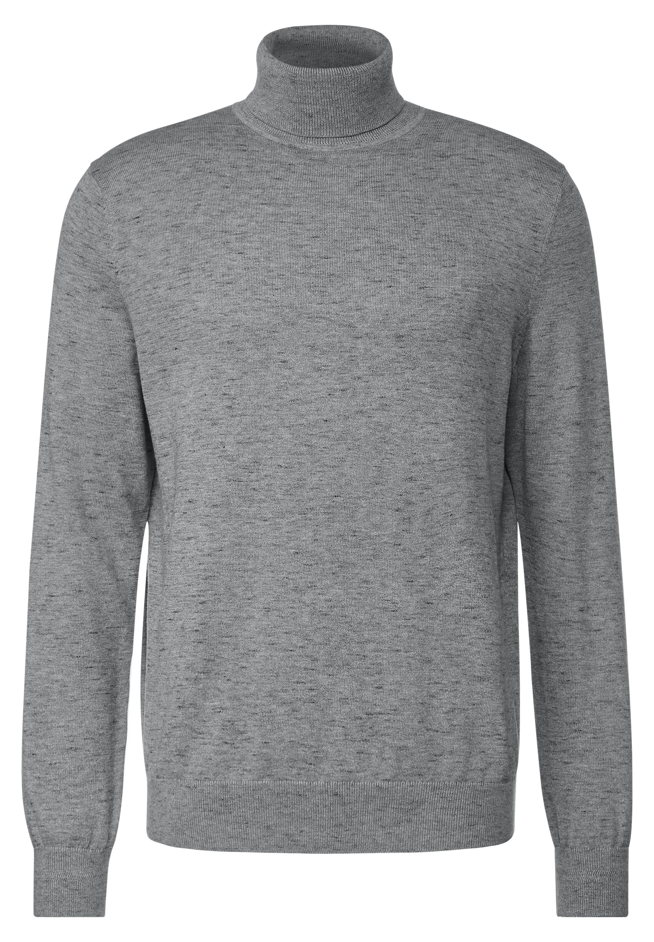 STREET ONE MEN Rollkragenpullover, in Melange Optik