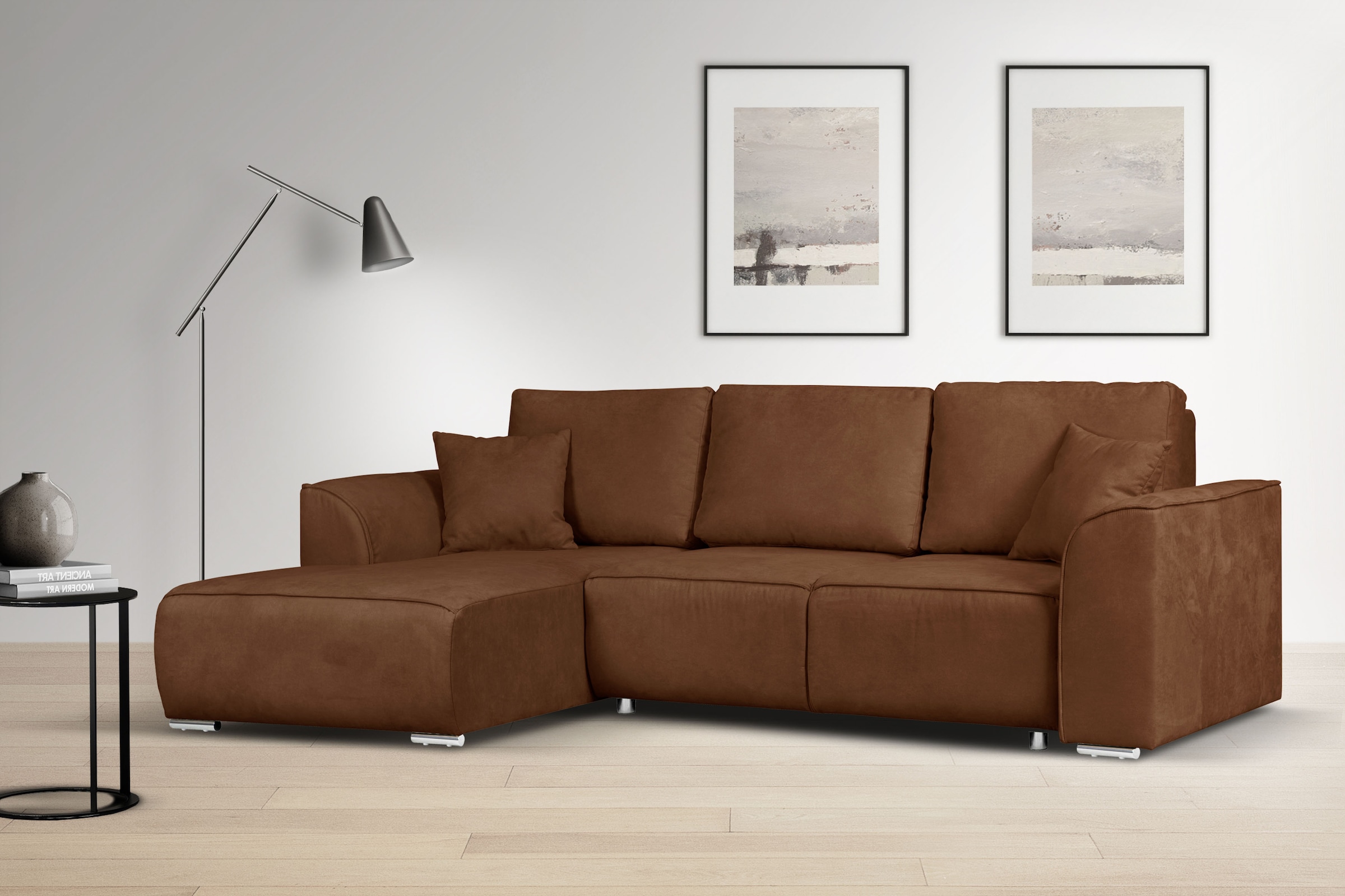 OTTO home Ecksofa "BEATRICE optionale Schlafsofa mit Bettkasten, B/T/H: 265 günstig online kaufen