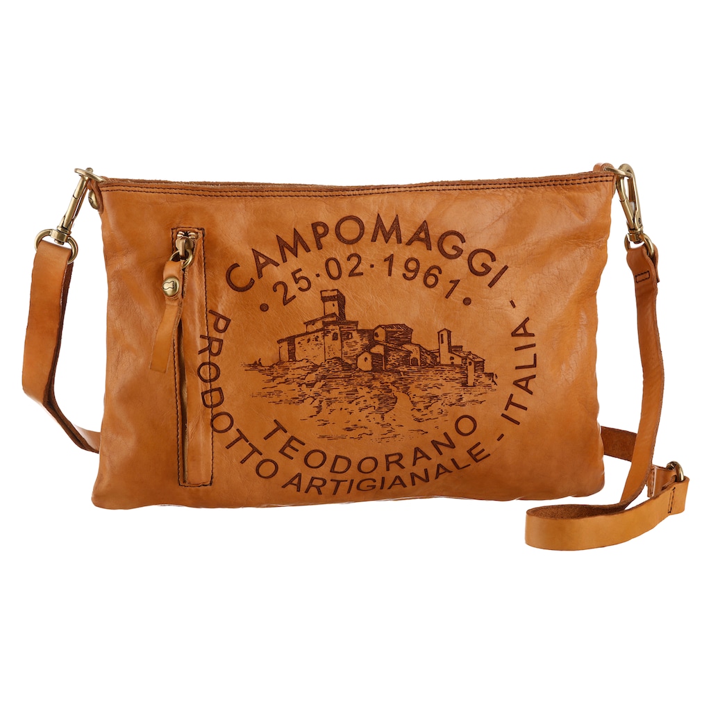 Campomaggi Umhängetasche »TRAMONTANA« mit schöner Logo Prägung im Leder