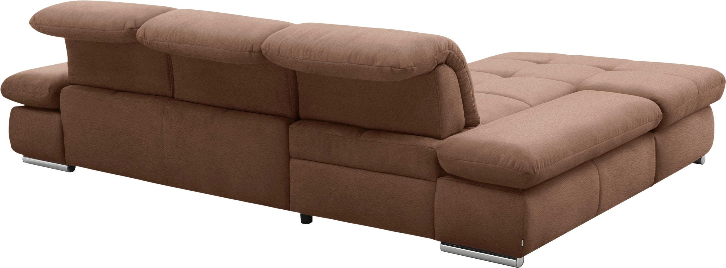 set one by Musterring Ecksofa »SO4100 V«, mit verstellbaren Kopfteilen, wahlweise mit Funktionen, Cord-Bezug