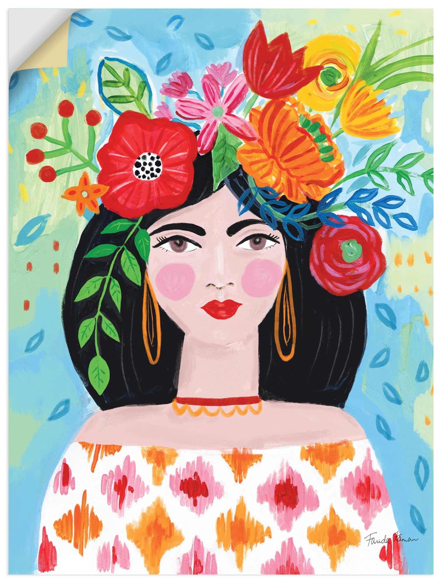 Artland Wandbild "Boho Girl I" Bilder von Frauen 1 Stk. tlg. als Alubild, Leinwandbild, Poster, Wandaufkleber in verschied. Größen