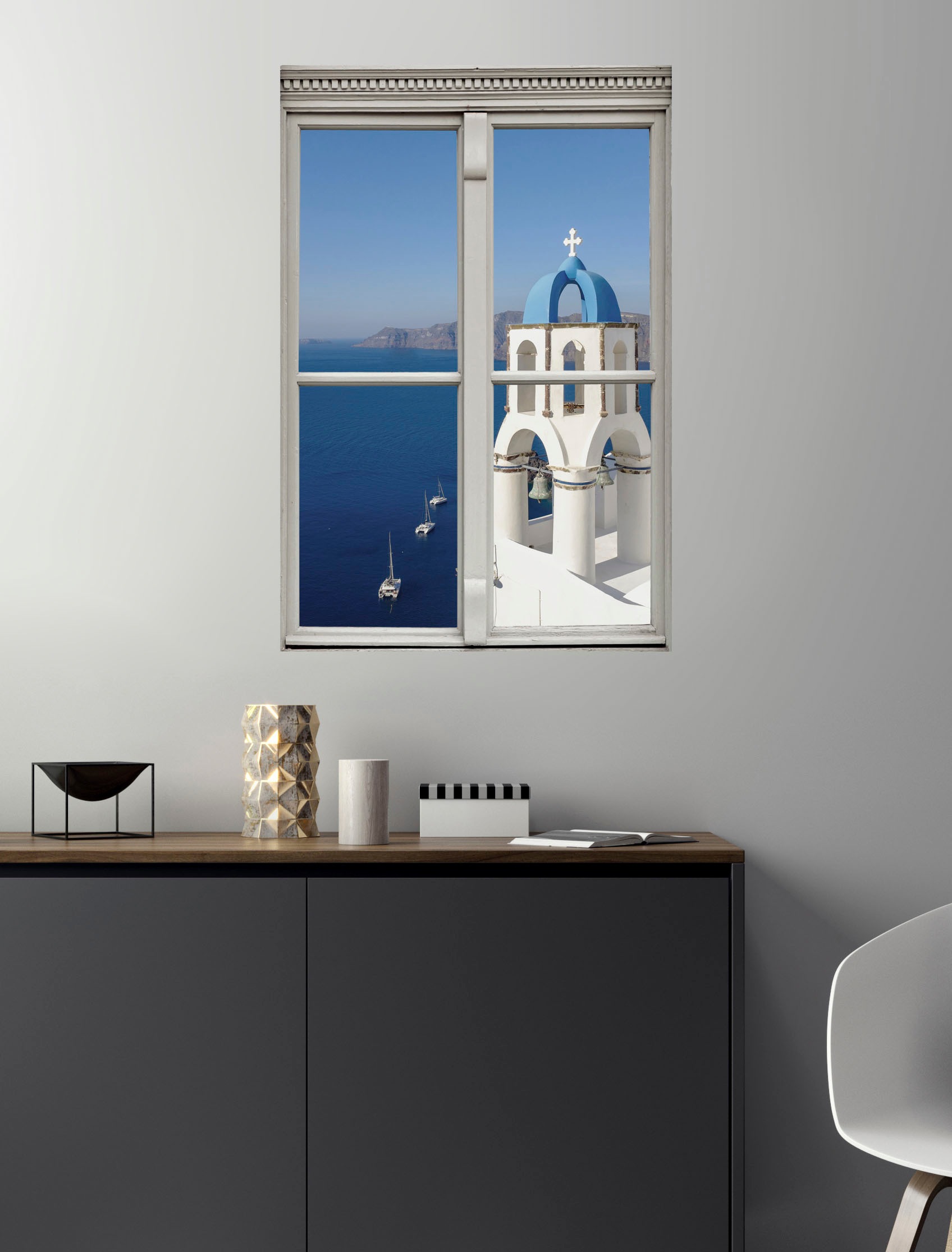 queence Wandsticker »Meer«, Wandsticker, Wandbild, selbstklebend, 3D, Fenster