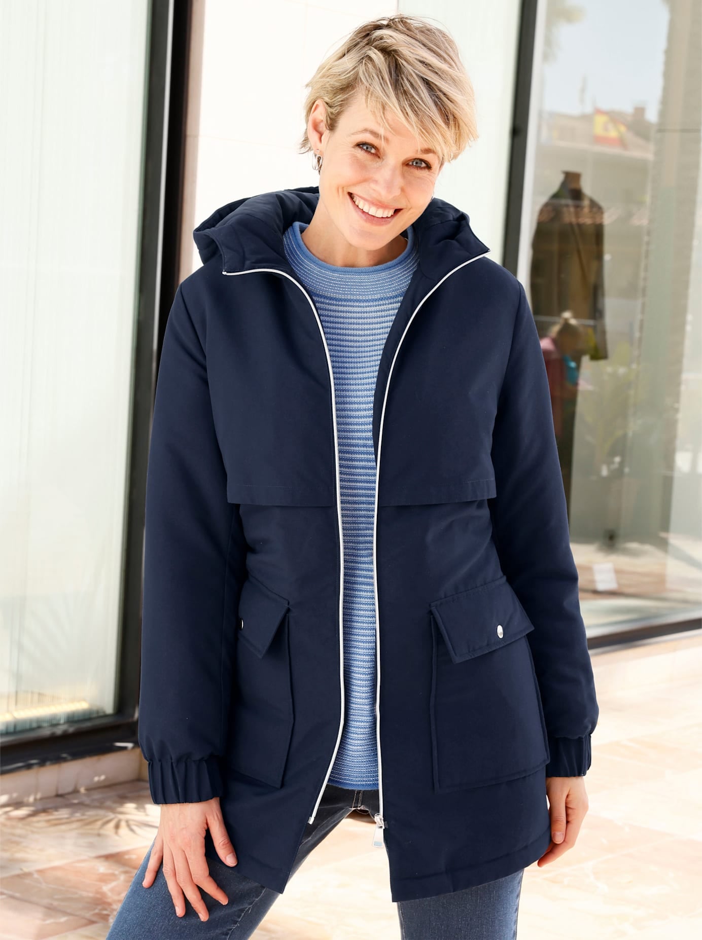 Classic Basics Langjacke, mit Kapuze günstig online kaufen