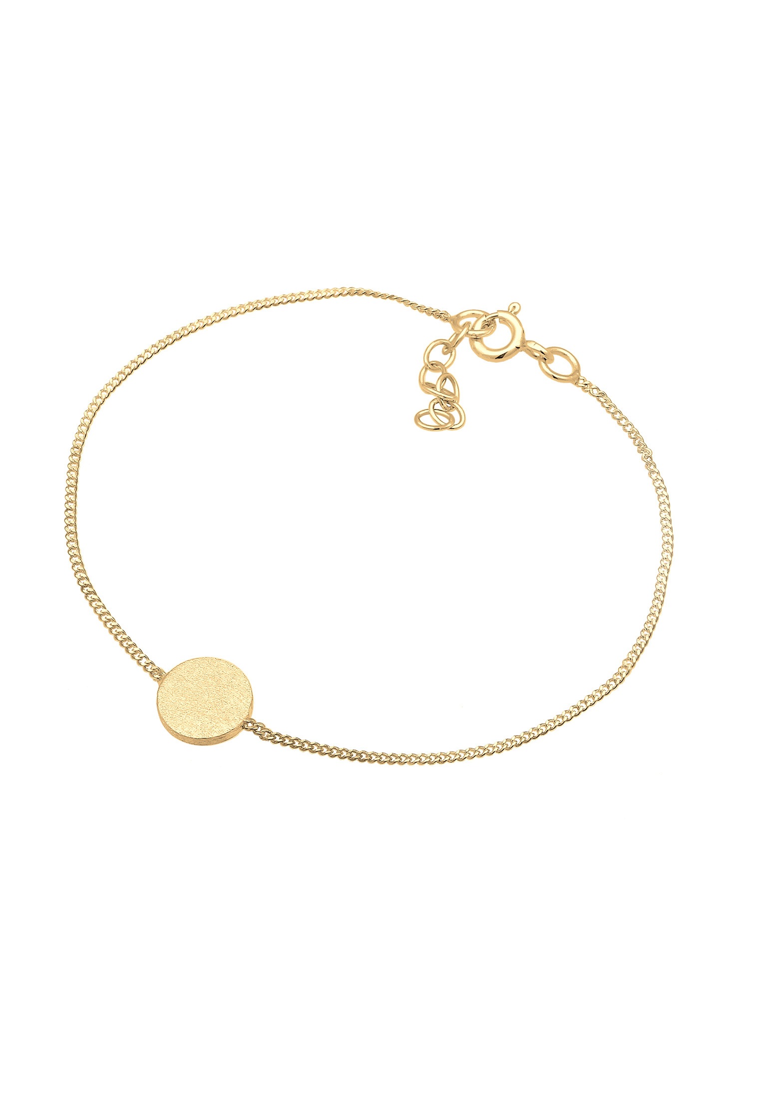 Elli Armband »Kreis Plättchen Matt Basic Geo 925 Silber«