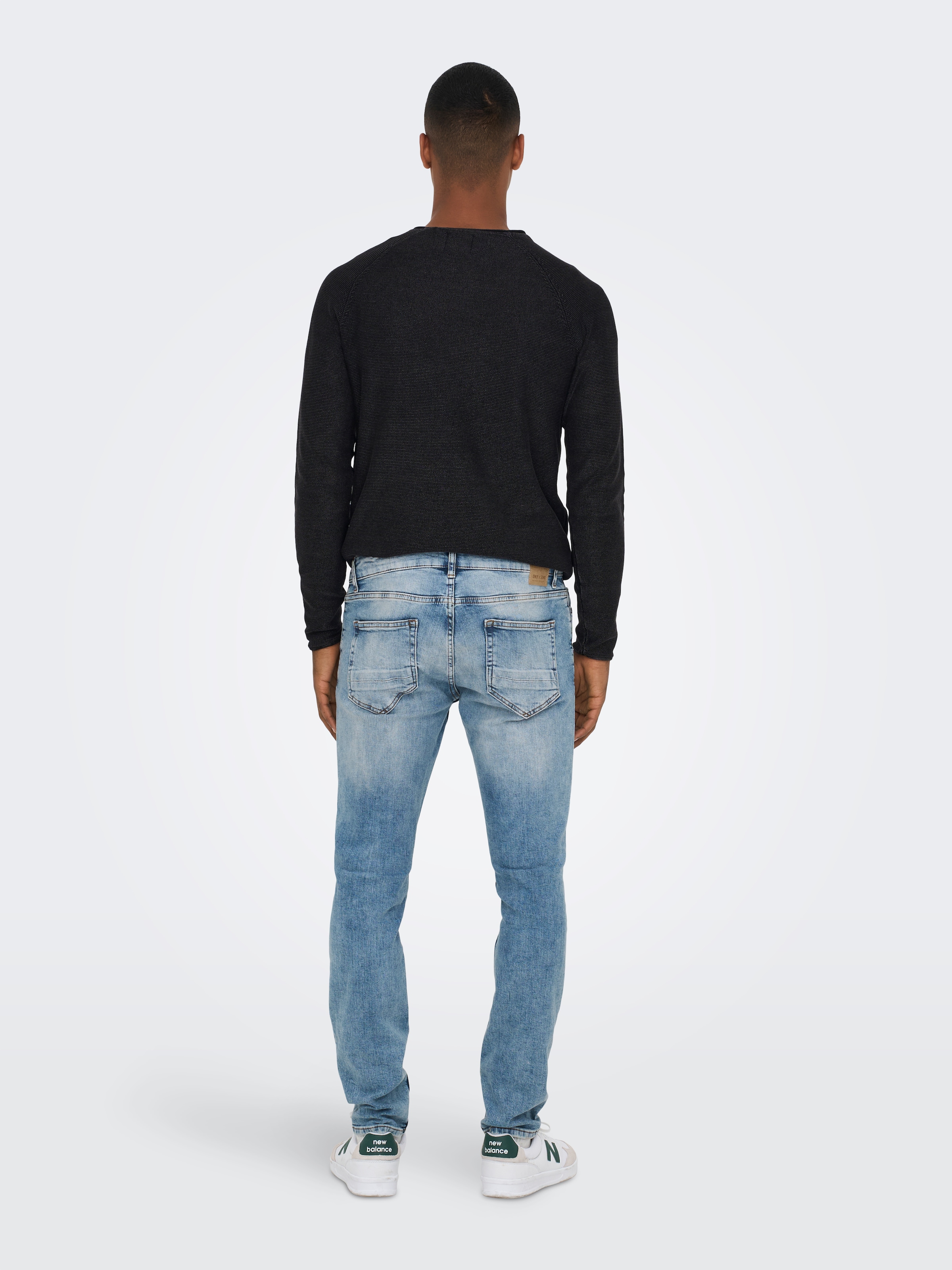 ONLY & SONS Slim-fit-Jeans »ONSLOOM SLIM EBONY 0366« mit niedriger Taille, sehr elastischer Denim