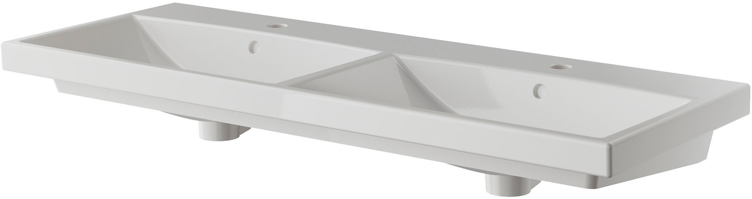 Saphir Badmöbel-Set »Serie 4035 2-teilig, Keramik-Doppelwaschtisch mit LED-Spiegel«, (Set), Doppel-Waschplatz inkl Türdämpfer, 120 cm breit, 2 Schubladen