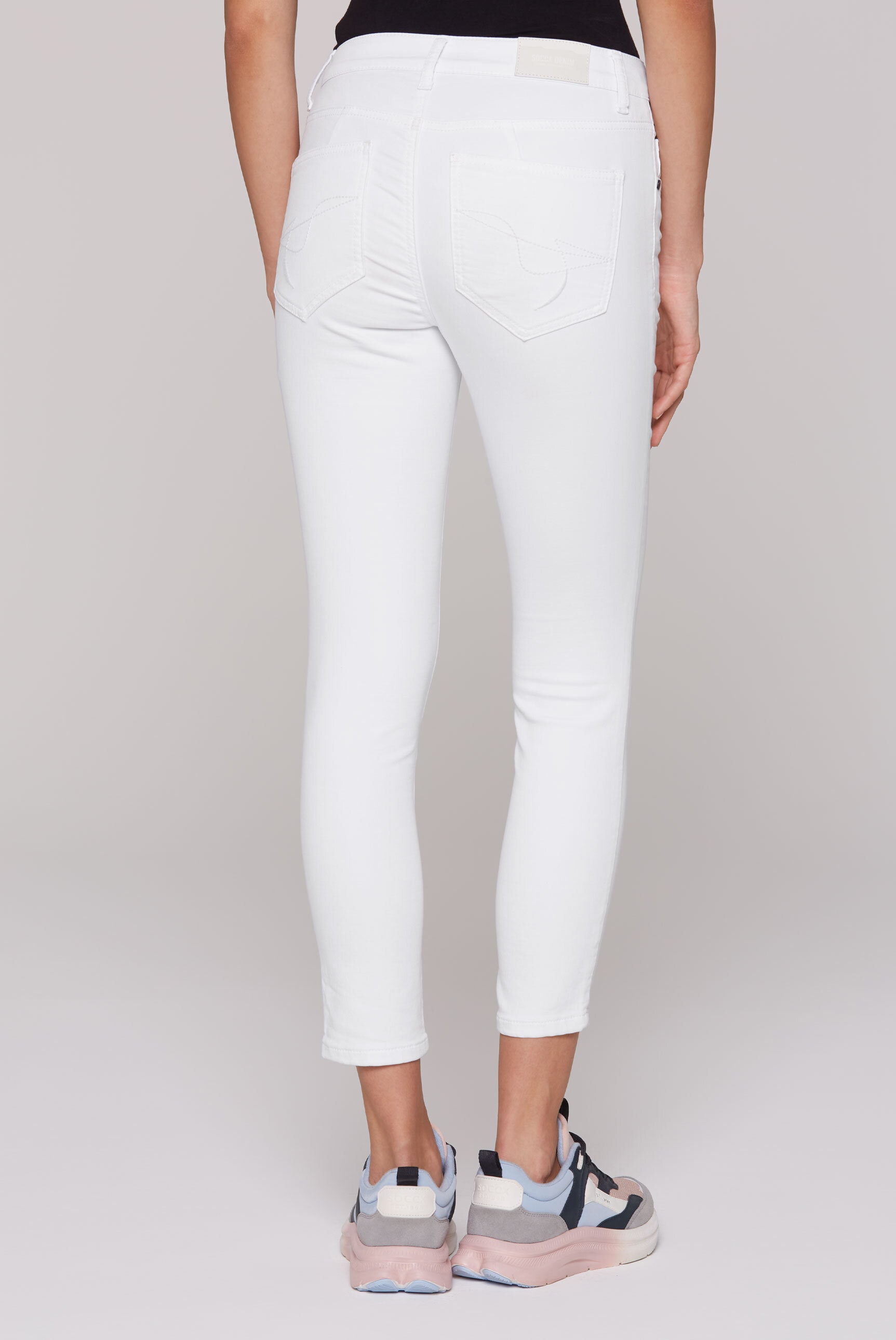SOCCX Slim-fit-Jeans, aus Sweatmaterial