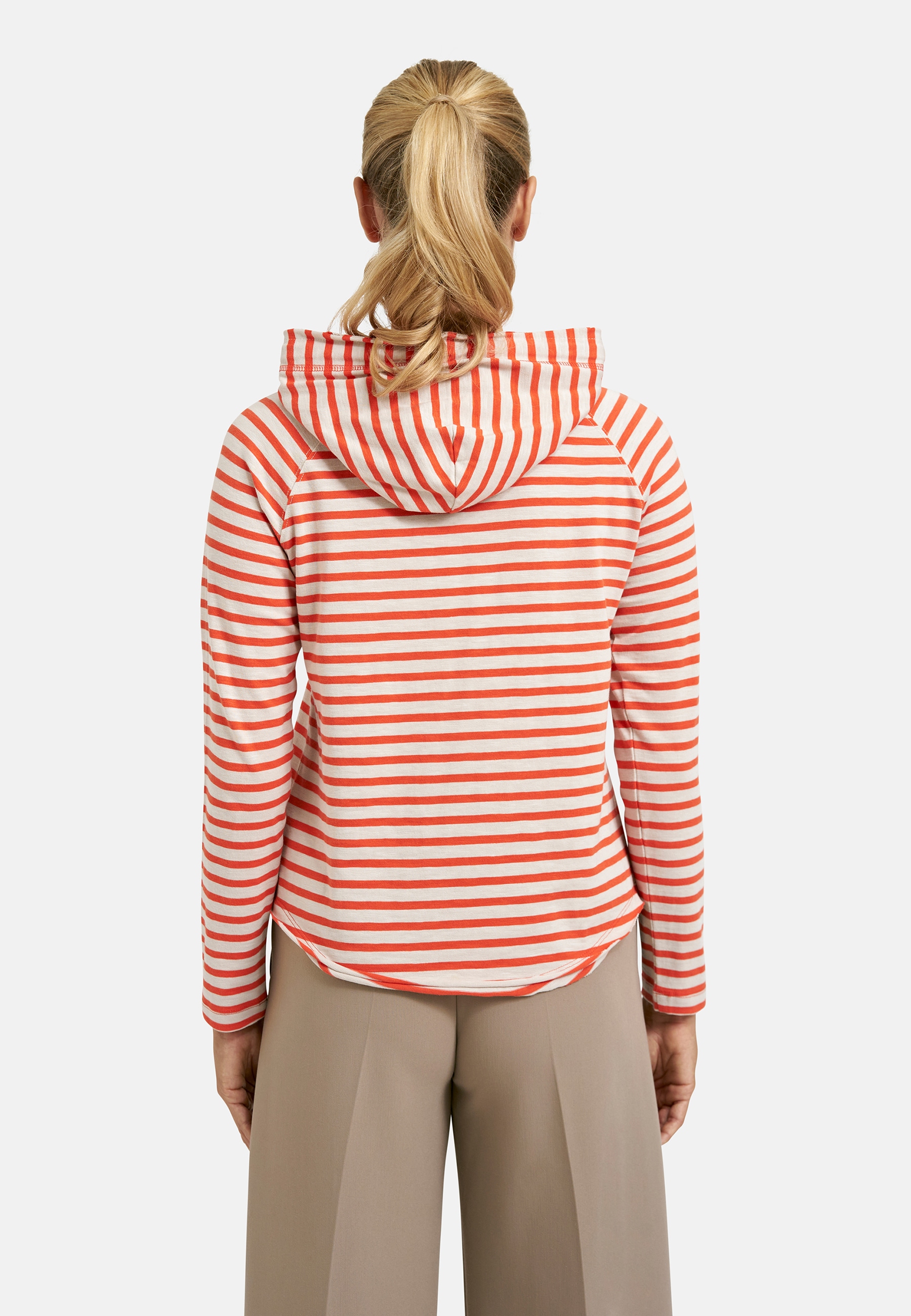 Smith & Soul Kapuzenshirt mit offenen Kanten am Saum