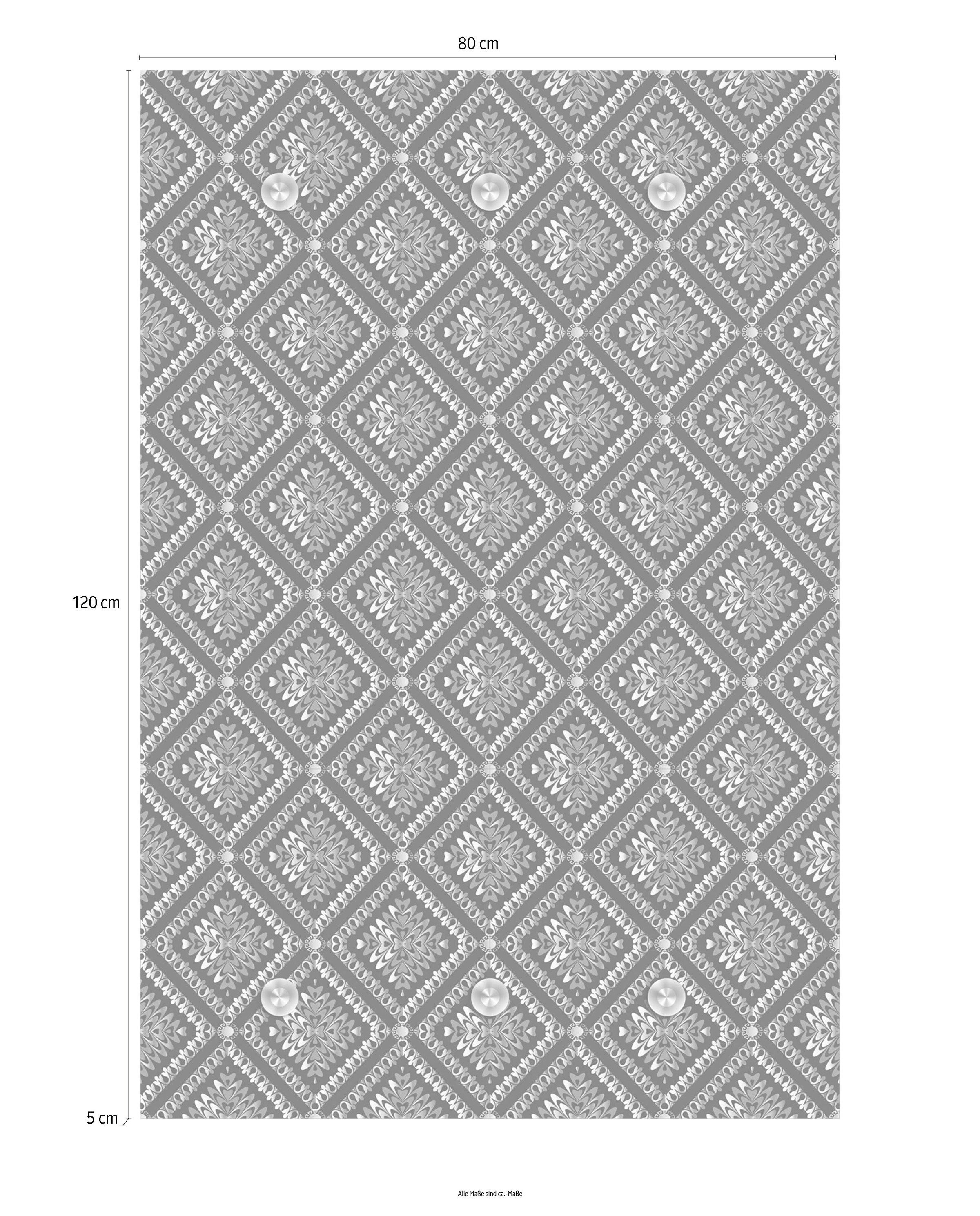 queence Garderobenleiste »Muster«, mit 6 Haken, 80 x 120 cm