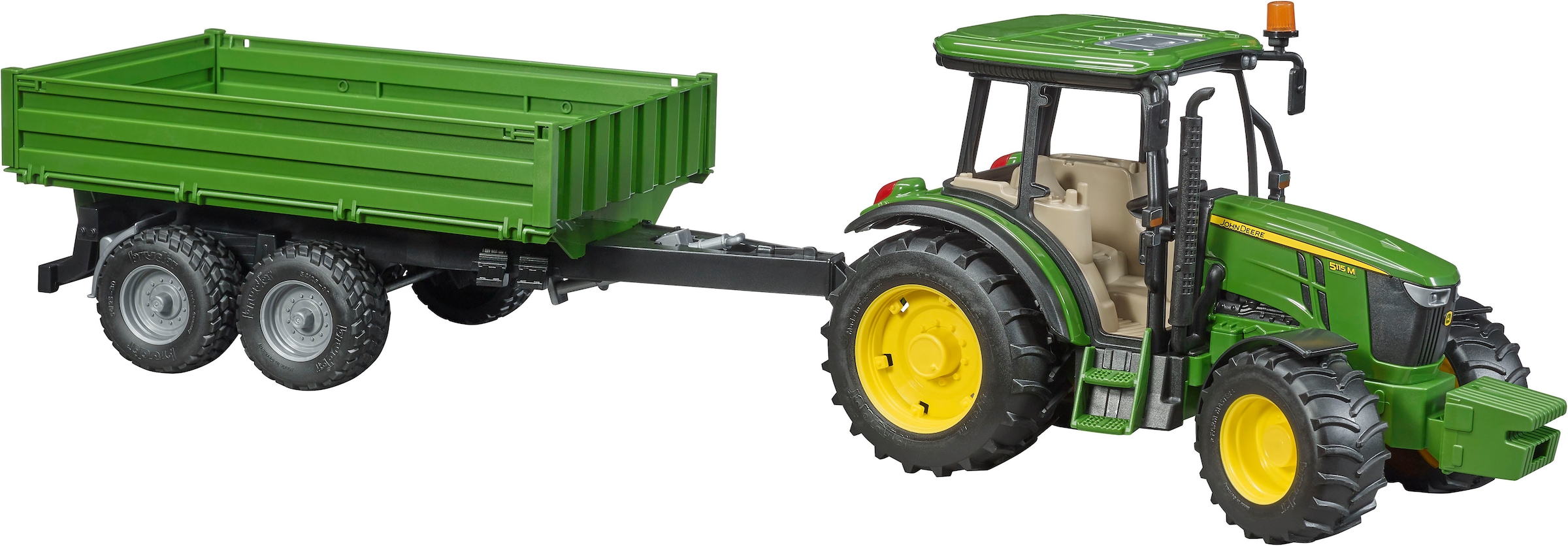 Bruder® Spielzeug-Traktor »John Deere 5115M mit Bordwandanhänger 45 cm (02108)«, Made in Europe