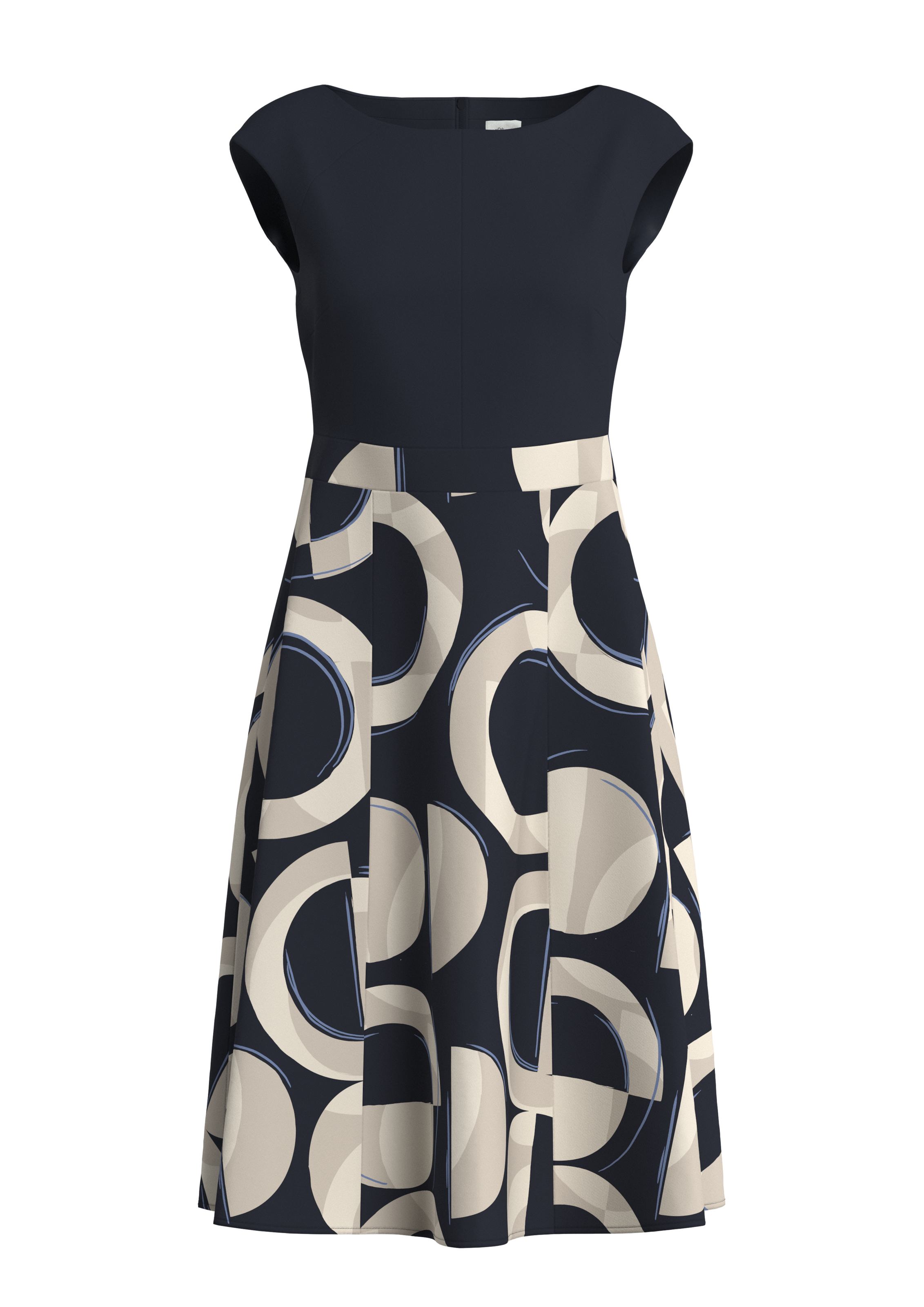 s.Oliver BLACK LABEL A-Linien-Kleid, mit All-Over Print günstig online kaufen