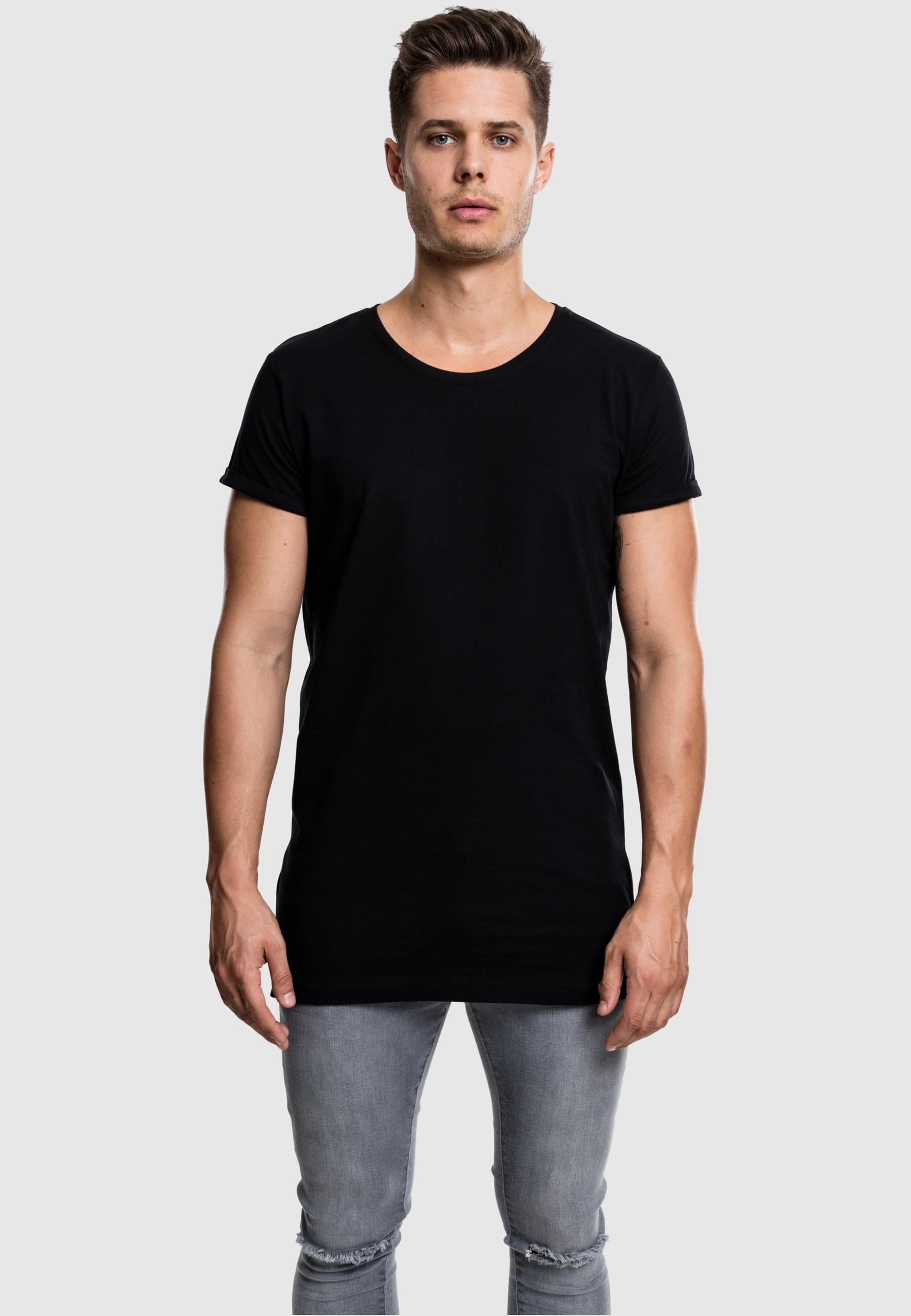 URBAN CLASSICS T-Shirt »Urban Classics Herren Long Shaped Side Zip Tee«, (1 tlg.)