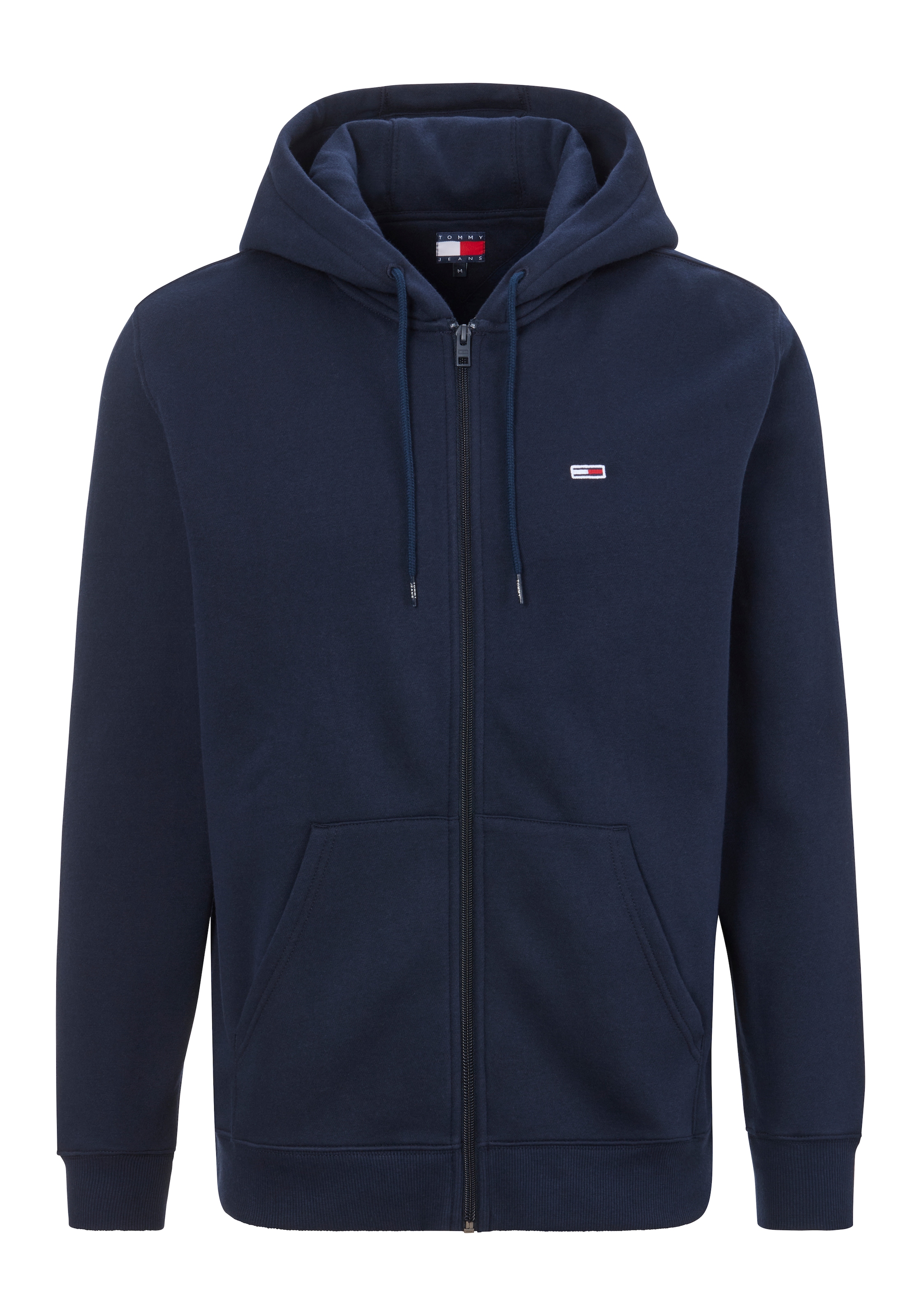 Tommy Jeans Sweatshirt "TJM REG S FLAG ZIP FLEECE THRU", mit bestickten Mar günstig online kaufen