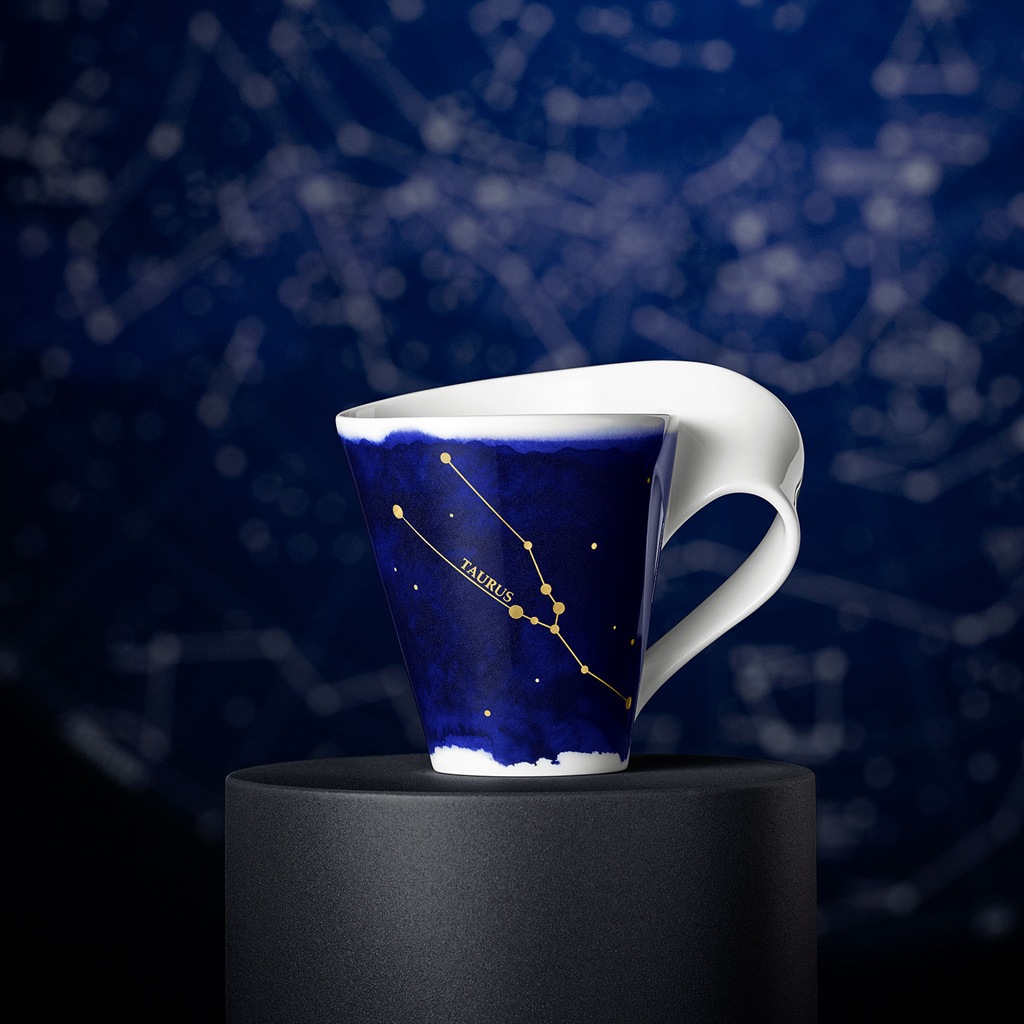 Villeroy & Boch Tasse "Tasse Stier NewWave Stars 300 ml weiß-blau" günstig online kaufen