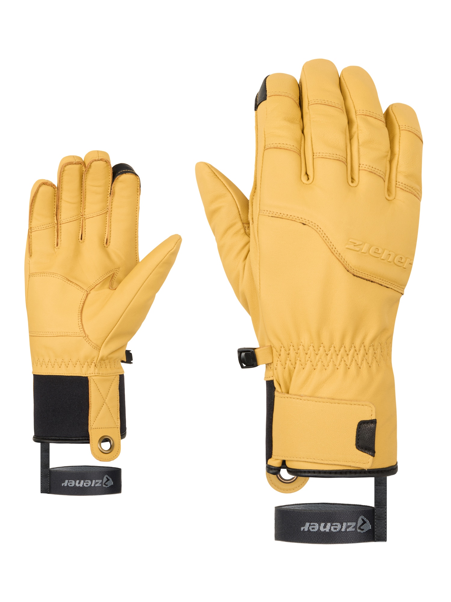 Ziener Skihandschuhe "GISMON-Z AQUASHIELD PrimaLoft TOUCH" wasserdicht, winddicht, atmungsaktiv, extra warm, Leder