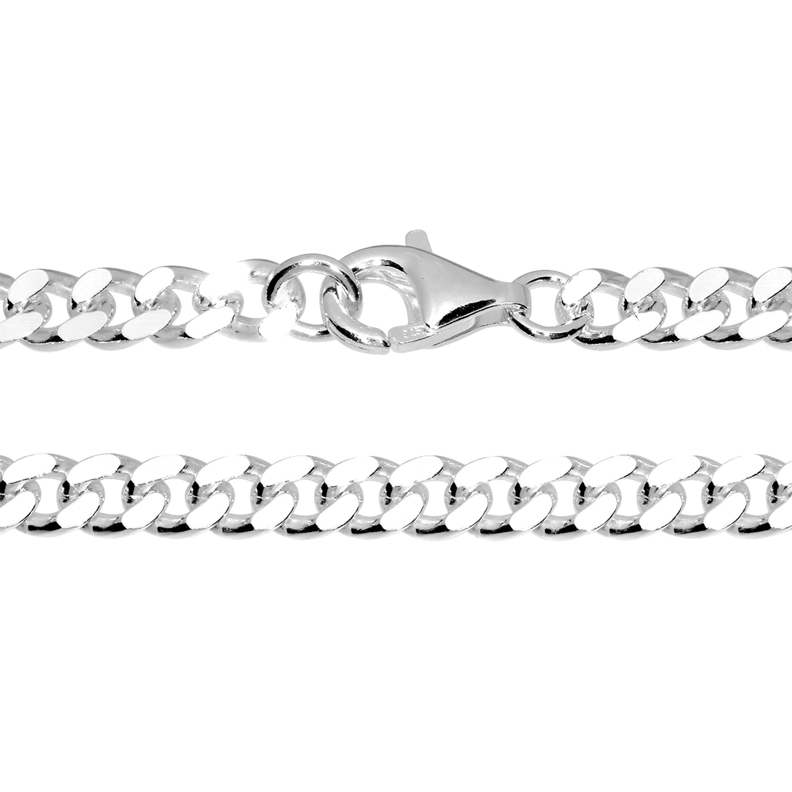 Silberkette OSTSEE-SCHMUCK "Ostsee-Schmuck Kette Panzer 4,5 mm Kette Panzer 4,5 mm" Gr. 42, silber, Halsketten, Herren, 42cm, Silber 925 (Sterlingsilber), L: 42, Silberkette 4