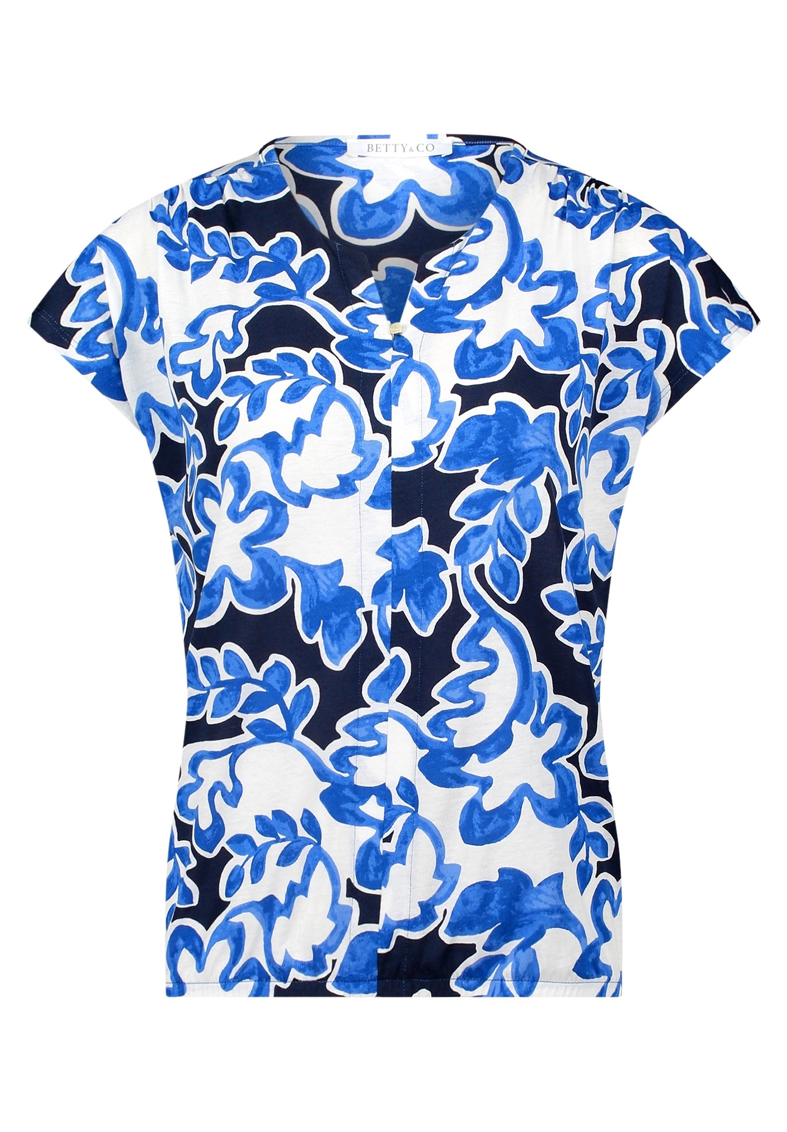 Betty&Co Kurzarmshirt »Damen mit Gummizug« 1