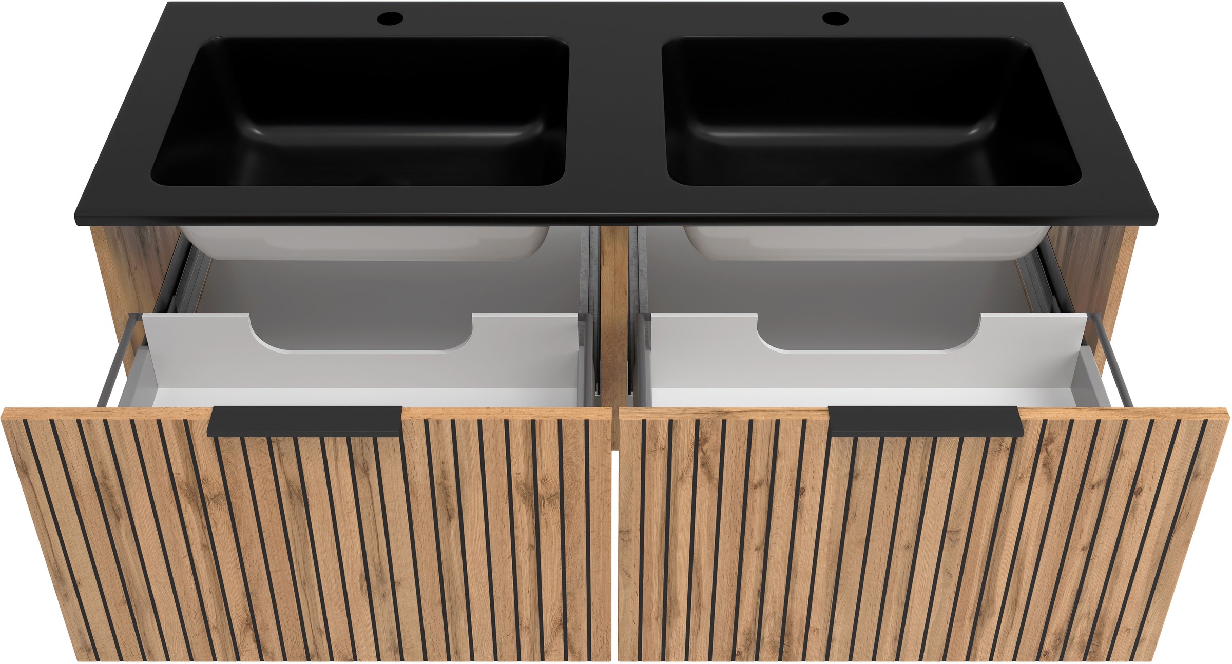 welltime Waschtisch wahlweise mit Auflage- oder Aufsatzbecken in zwei verschiedenen Farben