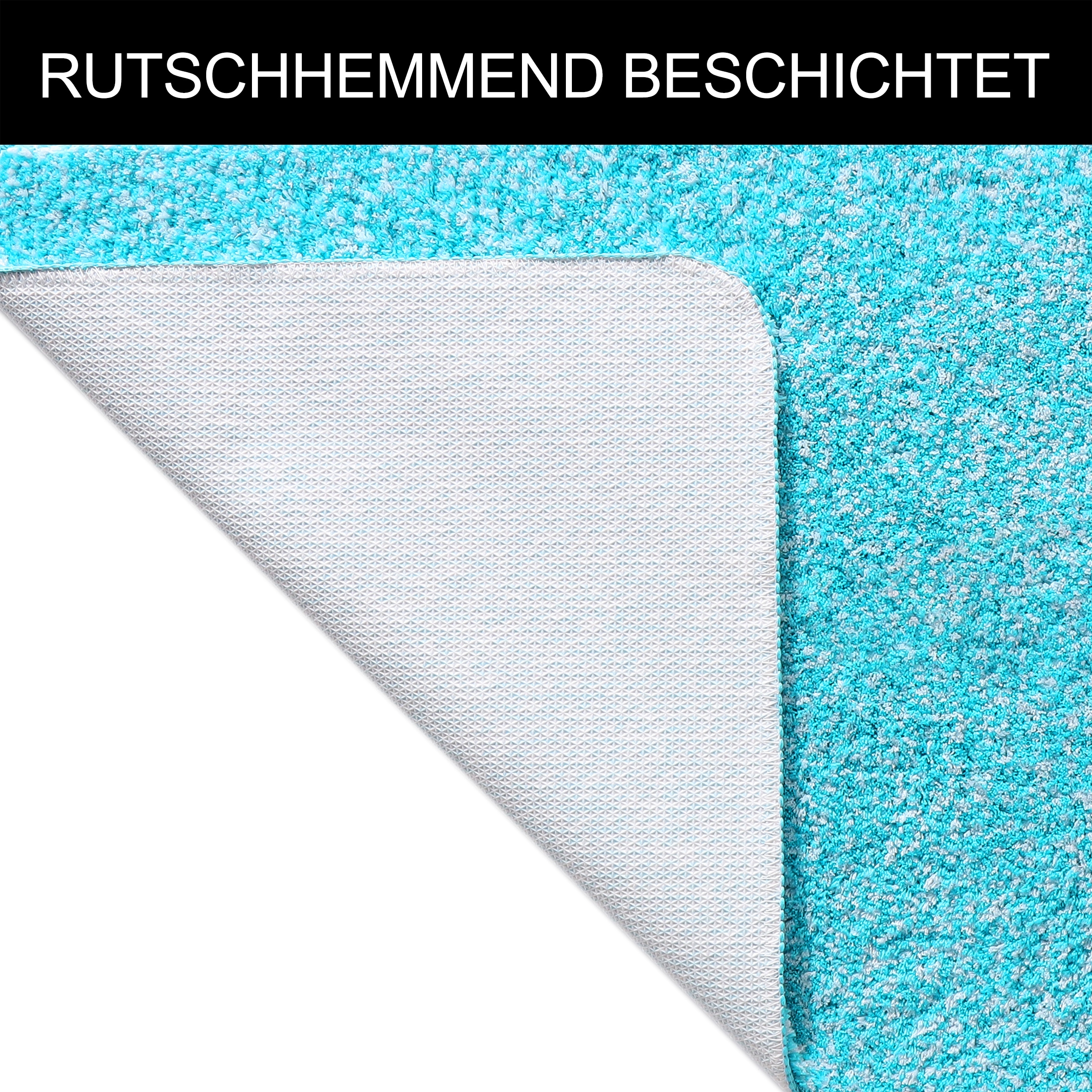 my home Badematte »Vanessa meliert, Badvorleger, Badezimmer Teppich, Duschvorleger«, rutschhemmend beschichtet, strapazierfähig, Badteppich, weiche Haptik, unifarben