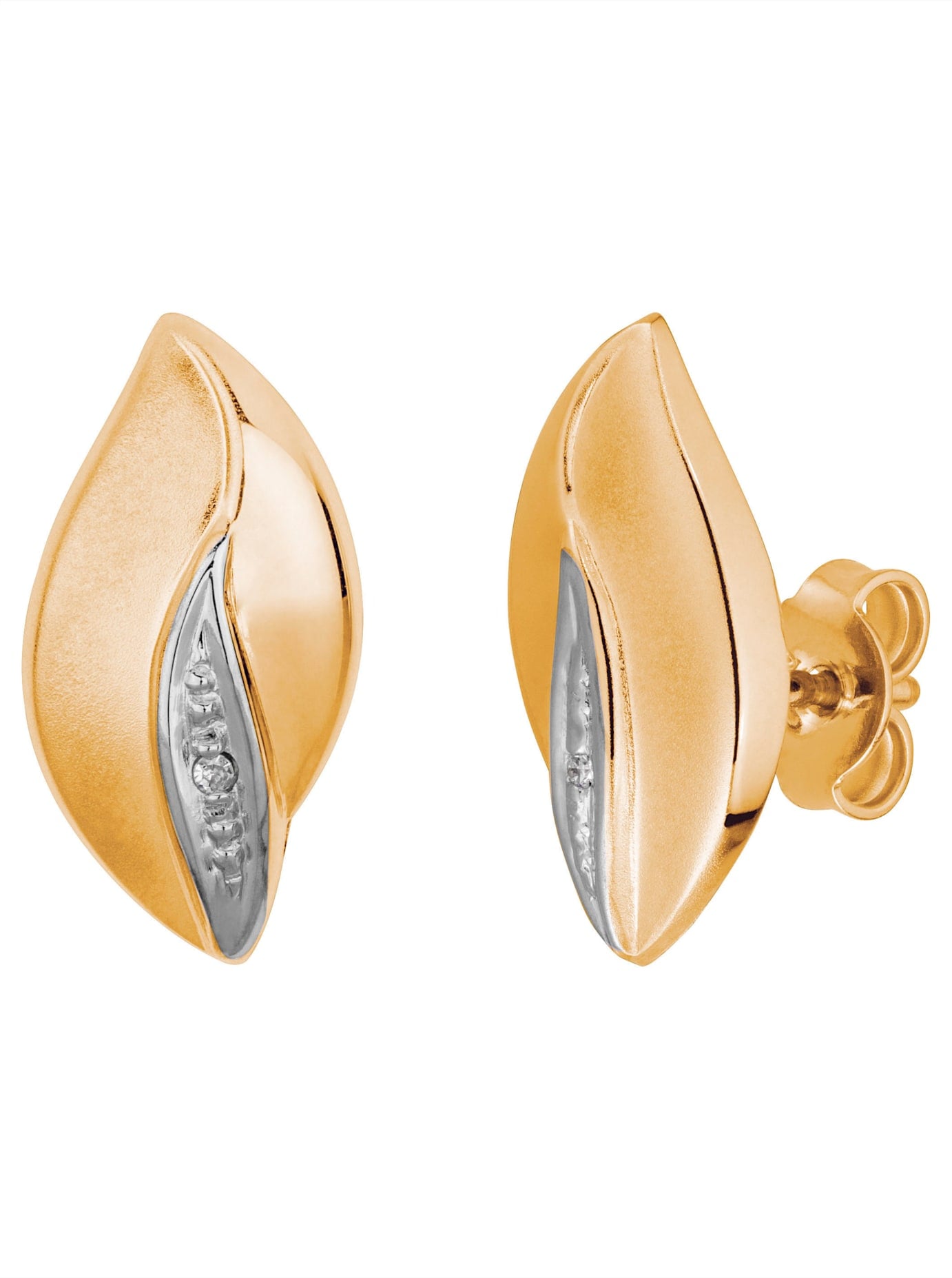 Paar Ohrstecker LADY, gold (gelbgold 375), Ohrringe, Damen 2