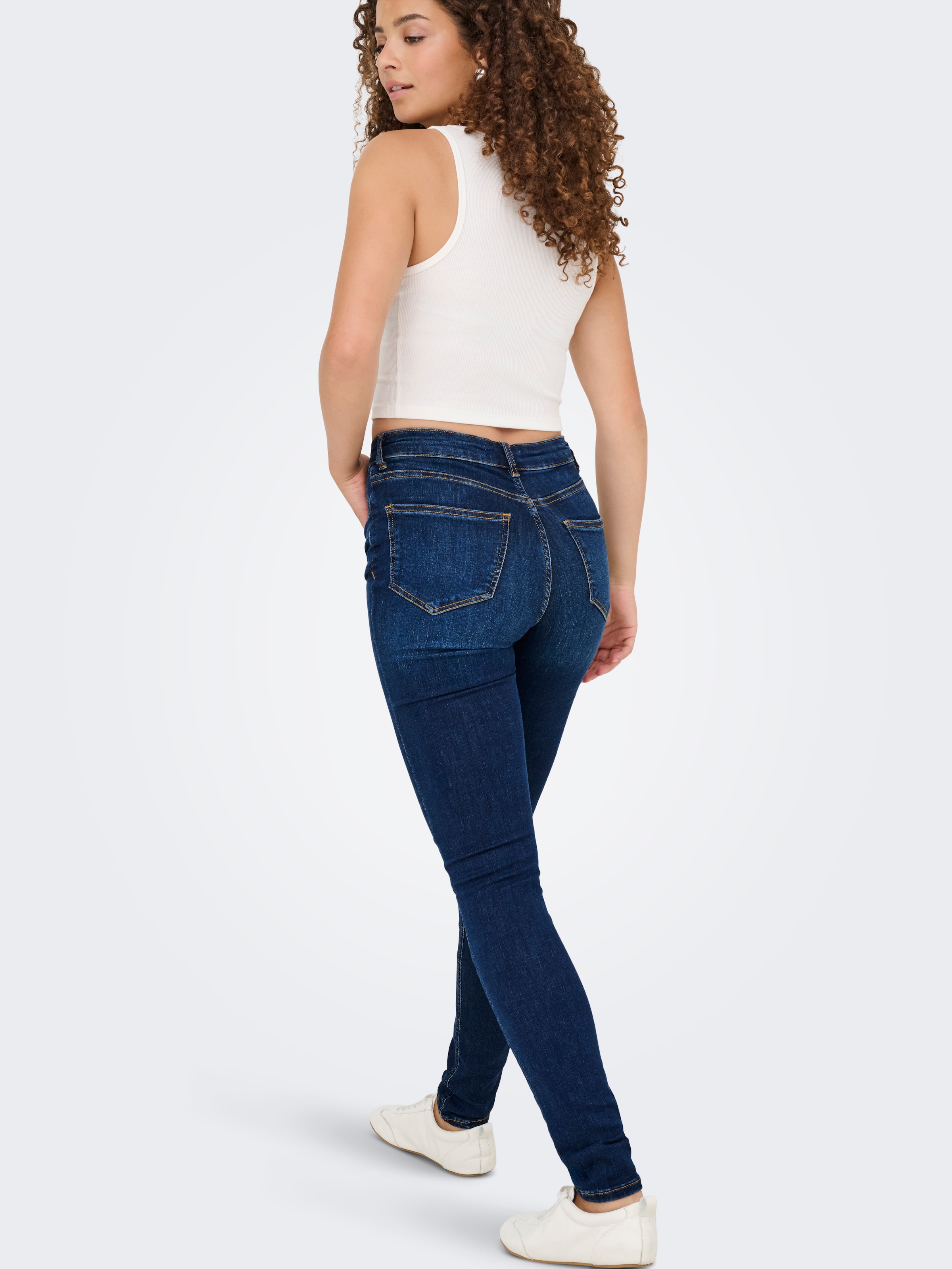 ONLY Skinny-fit-Jeans »ONLAYA MIID WAIST SKINNY DNM BOX« Baumwollmischung, skinny fit