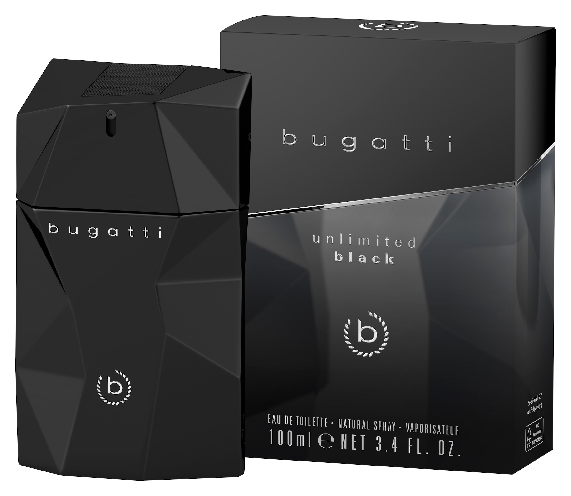 bugatti Eau de Toilette »bugatti unlimited black for him EdT 100ml«