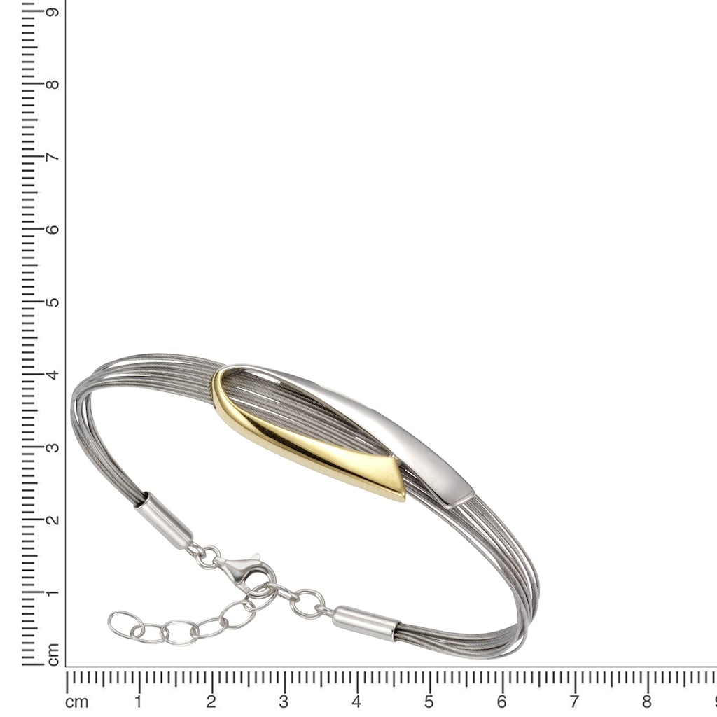 Vivance Armband »925/- Sterling Silber bicolor«
