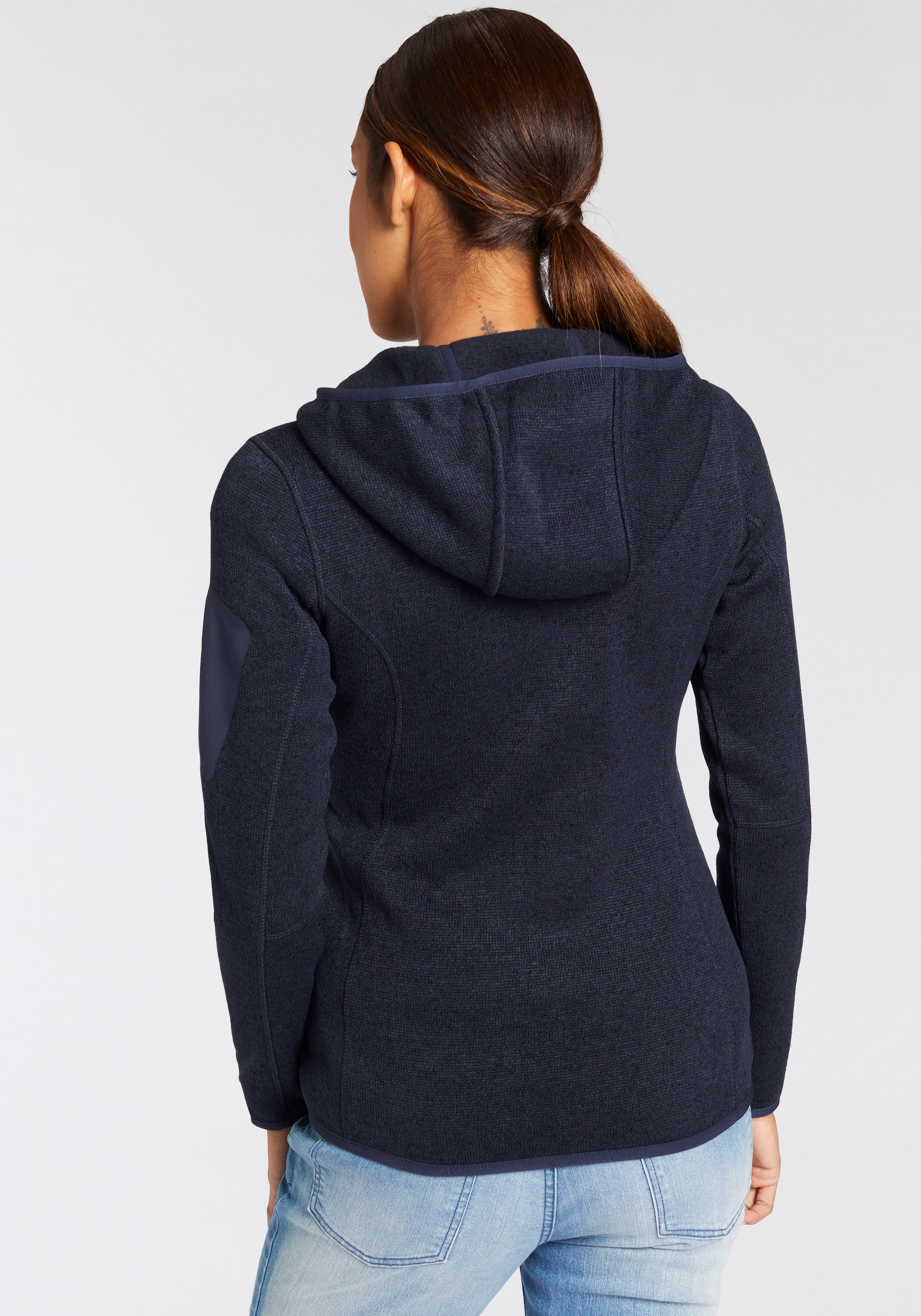 CMP Strickfleecejacke "KNITTED MELANGE HOODY WOMAN HOODY", (1 St.), mit Kap günstig online kaufen