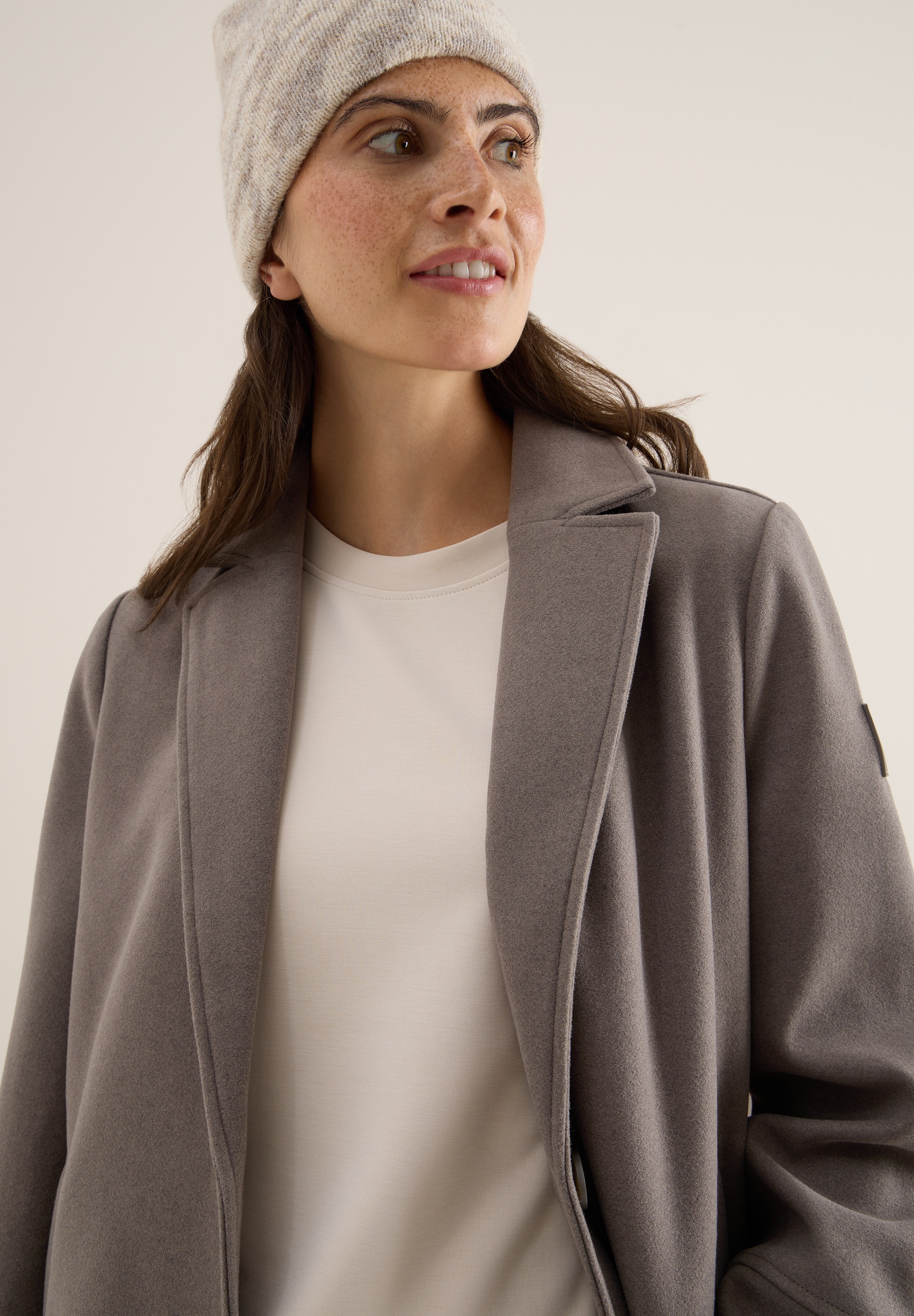 Thumbnail - Cecil Kurzmantel in Woll-Optik