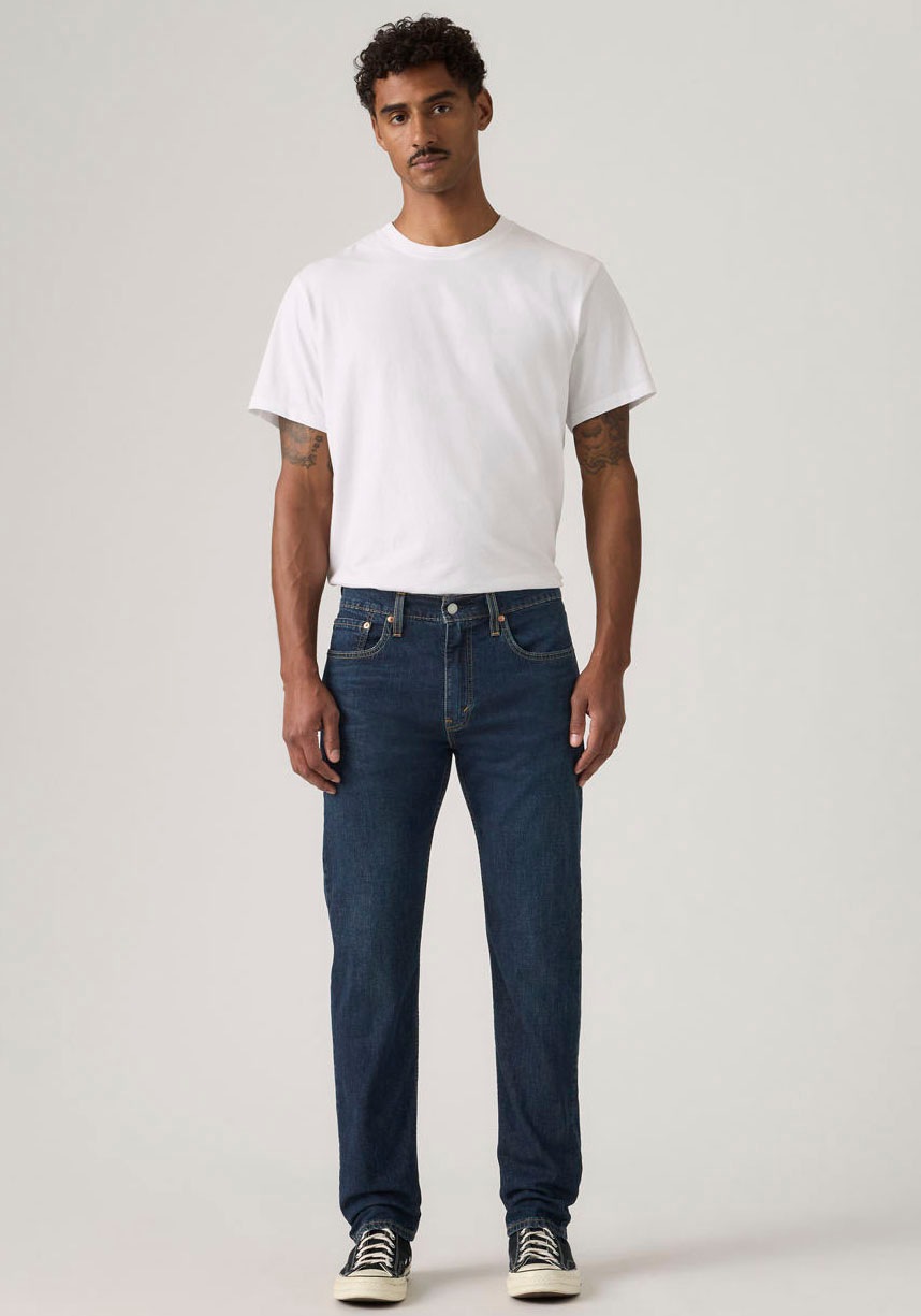 Tapered-fit-Jeans LEVI'S "502 TAPER", Herren, Gr. 33, Länge 34, blau (lake side cool), Denim/Jeans, Obermaterial: 99% Baumwolle, 1% Elasthan, Basic, loose fit knöchellang, Jeans, in elegantem, modernem Stil, Topseller 3