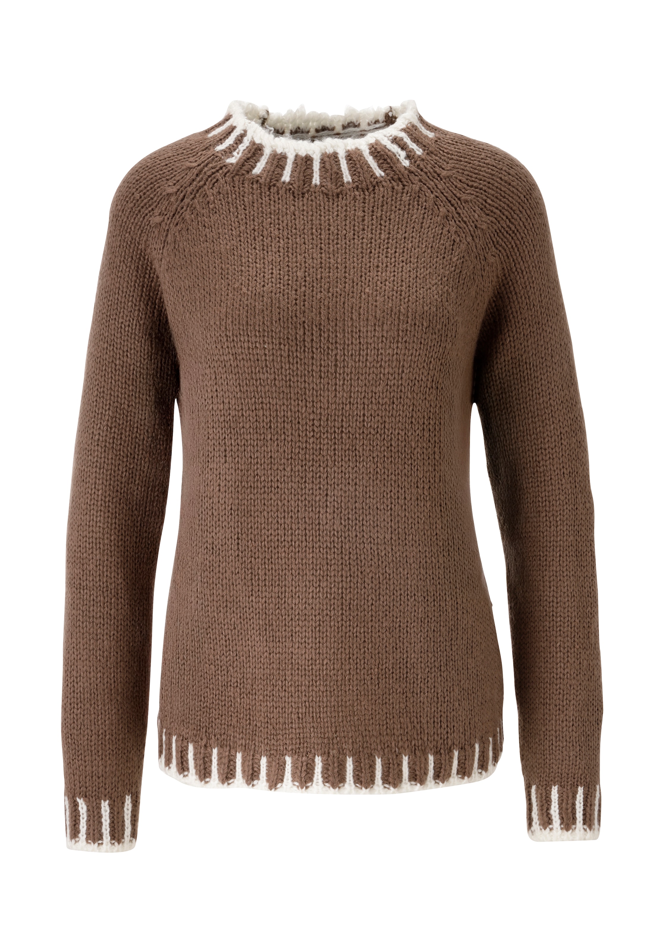 Aniston CASUAL Strickpullover, mit gemusterten Bündchen - NEUE KOLLEKTION