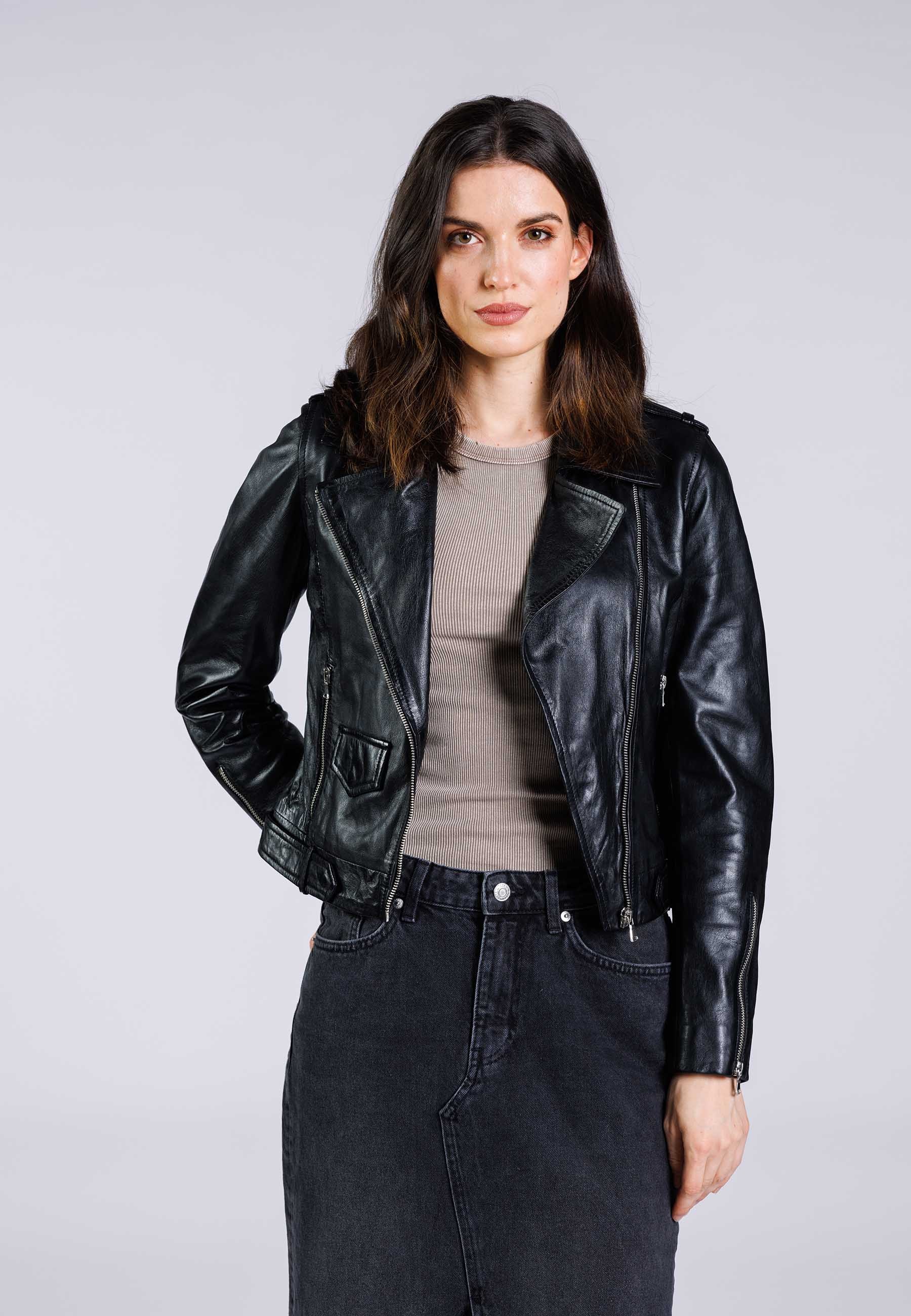 Freaky Nation Lederjacke "Stine-FN" günstig online kaufen