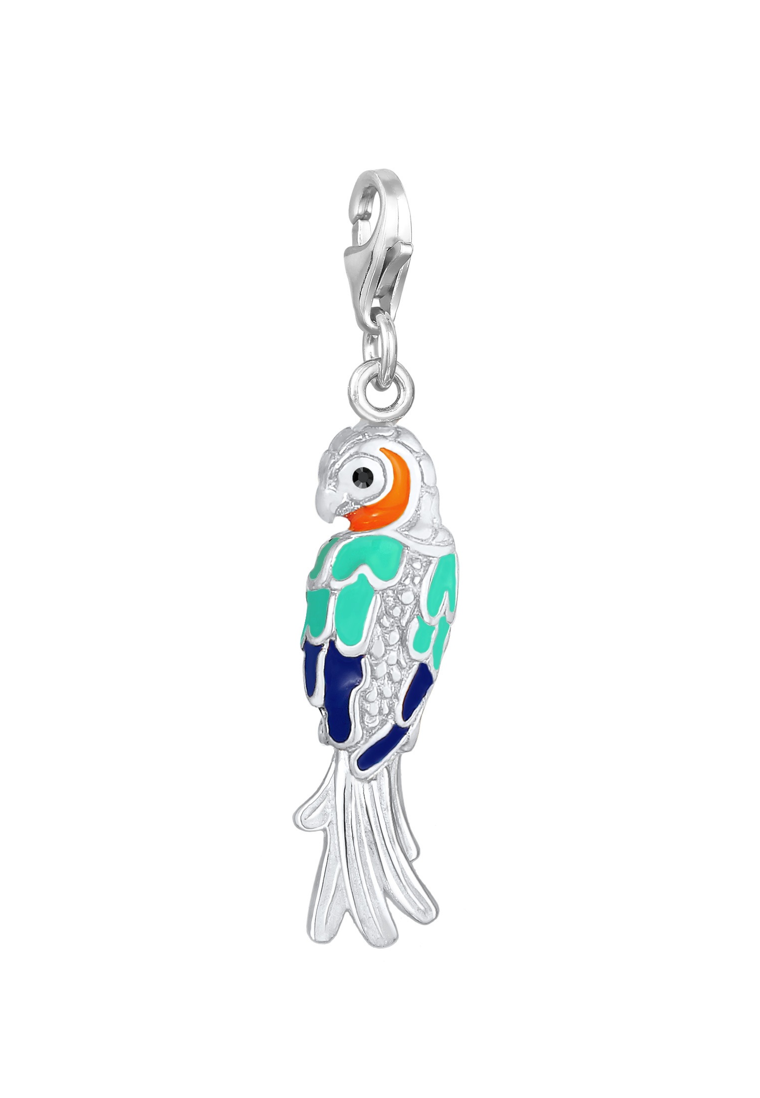 Nenalina Charm-Einhänger »Papagei Vogel Kristalle 925 Silber«