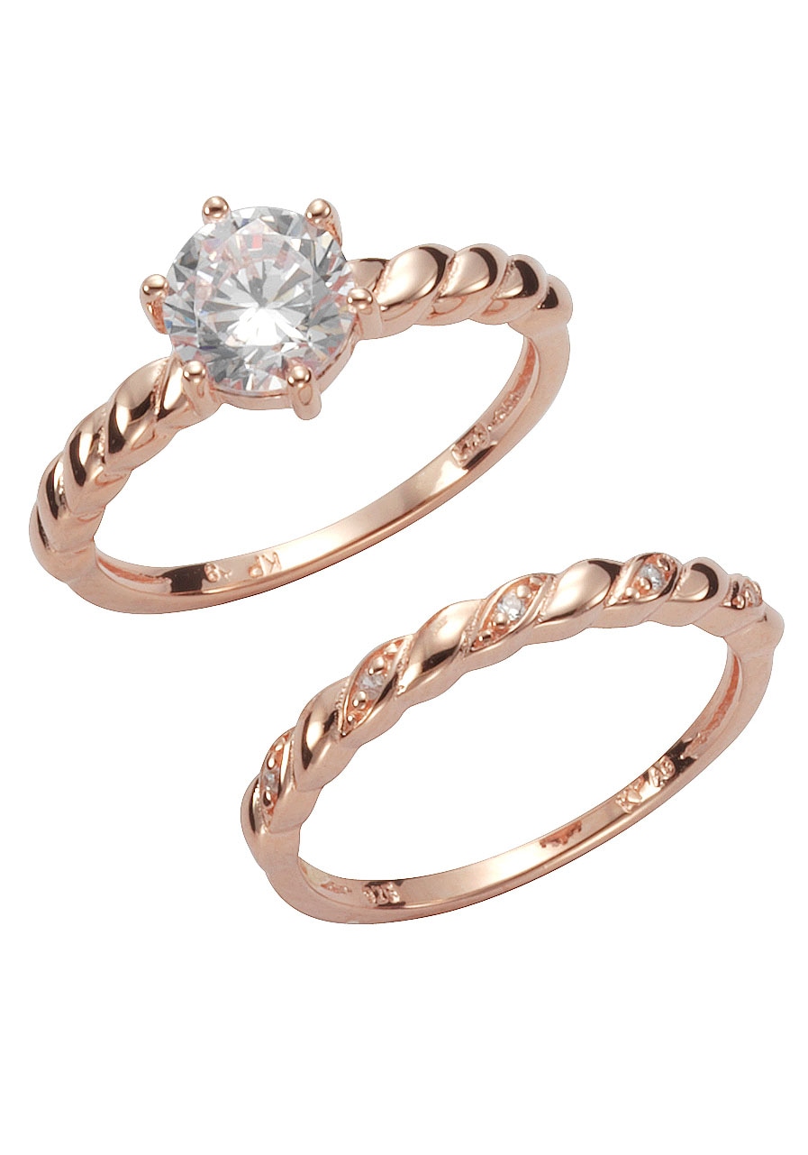 Firetti Ring-Set (Set 2 tlg.) mit Zirkonia (synth.)