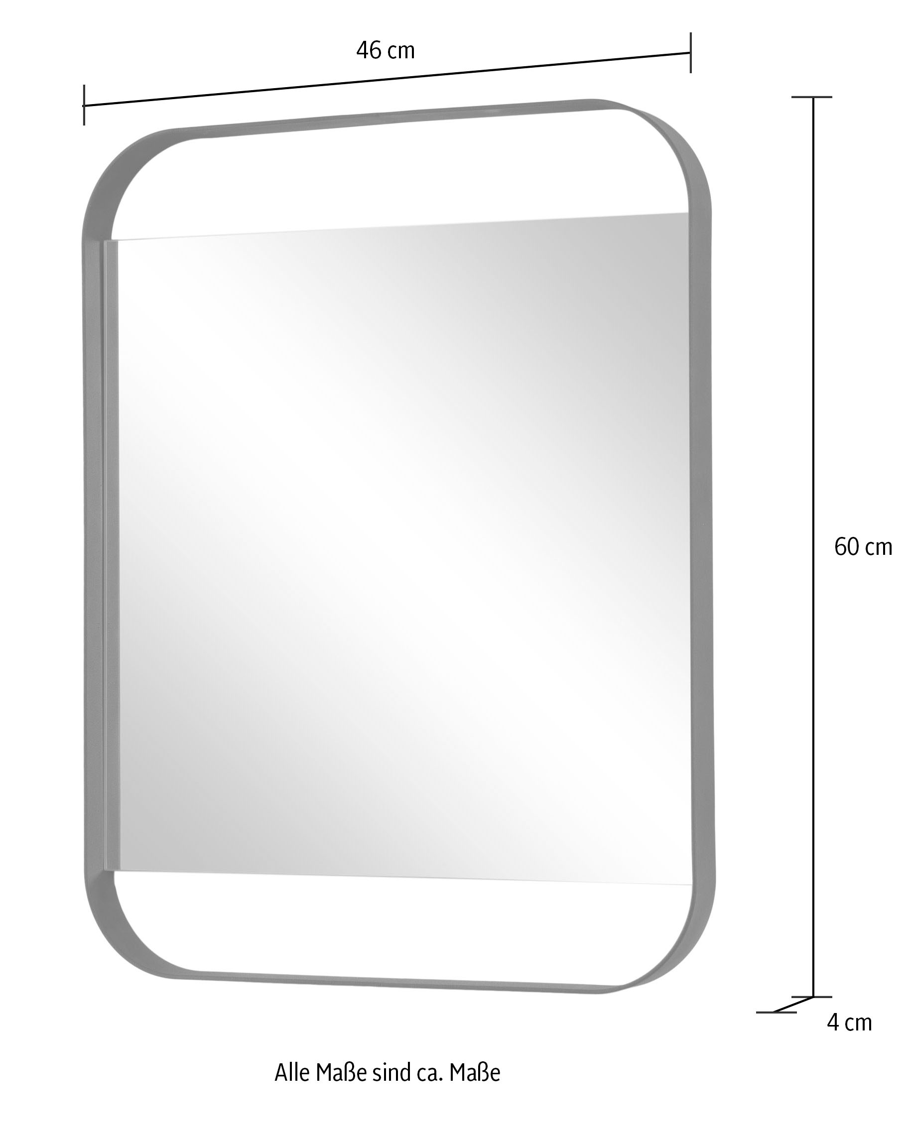 Spinder Design Wandspiegel »REX MIRROR Spiegel - Schwarz«, Metall, Breite 46 cm