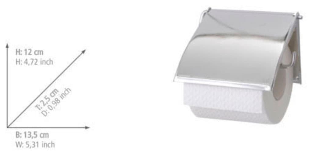 WENKO Toilettenpapierhalter »Cover«, Chrom, mit geschlossener Form