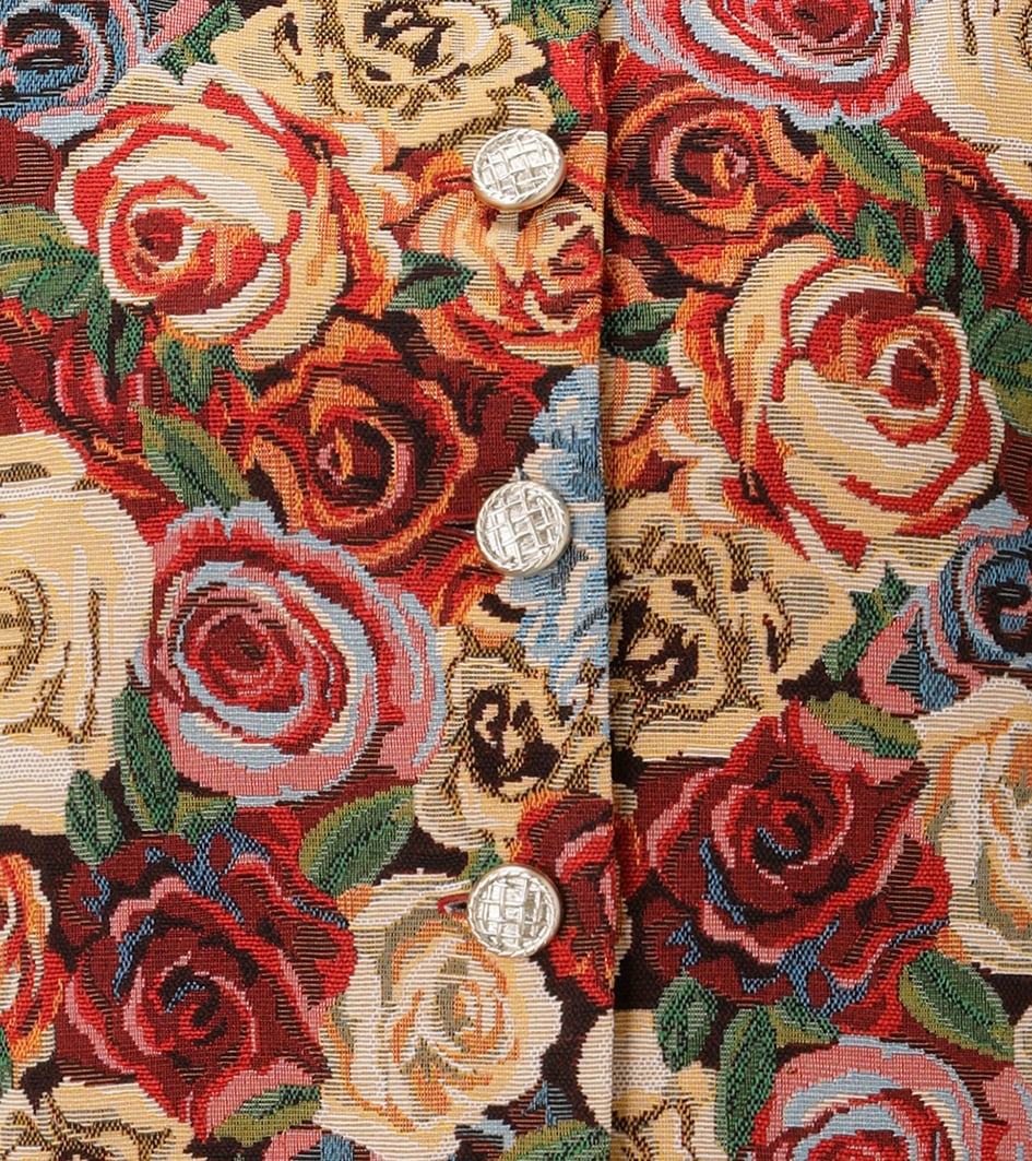 Aniston CASUAL Kurzblazer mit bunten, romantischen Rosen-Muster - NEUE KOLLEKTION
