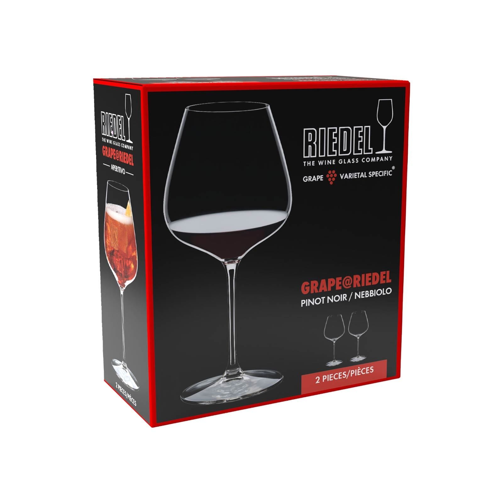 RIEDEL THE WINE GLASS COMPANY Rotweinglas »Pinot Noir / Nebbiolo Weingläser Grape 750 ml 2er Set transparent«