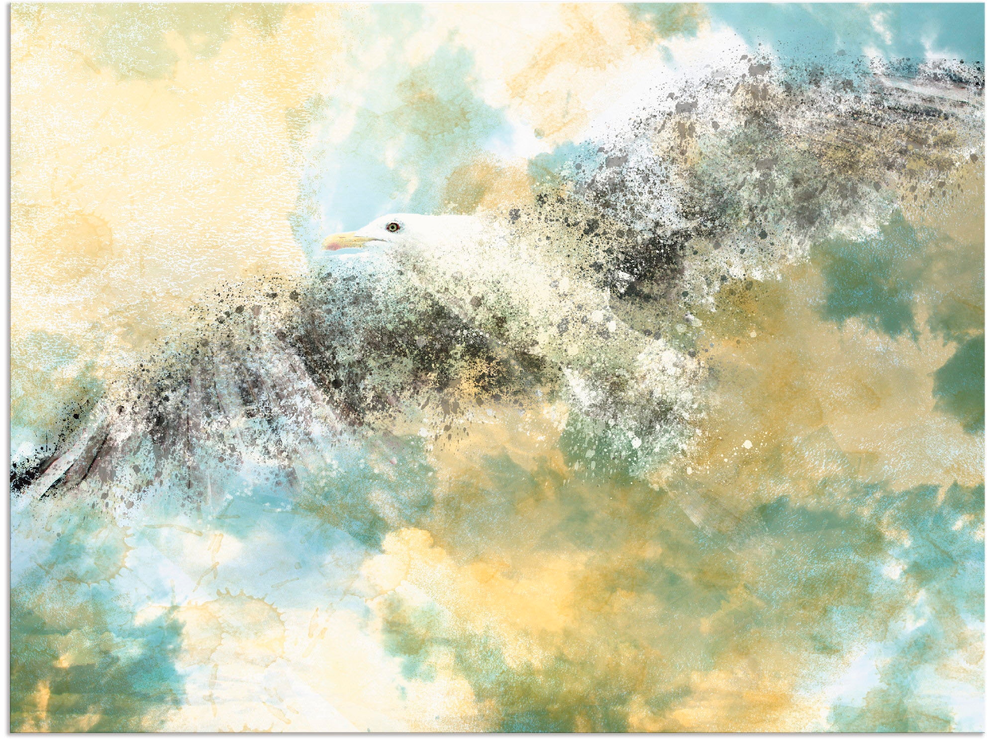 Artland Wandbild "Verschwindende Möwe" Vögel 1 Stk. tlg. als Alubild, Leinw günstig online kaufen