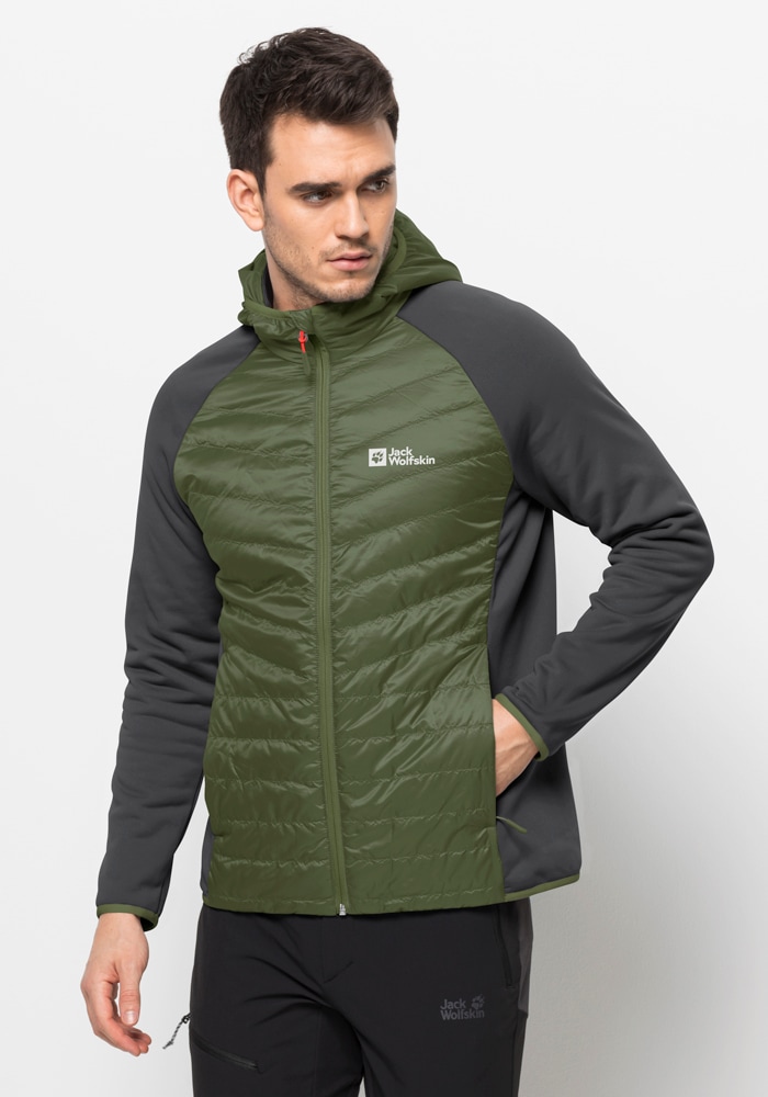 Jack Wolfskin Hybridjacke "ROUTEBURN PRO HYBRID M", mit Kapuze