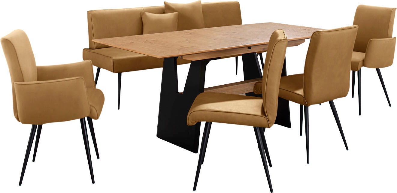 K+W Komfort & Wohnen Essgruppe "Giacomo I" 6 Stk. tlg. 2 Stühle und 2 Armle günstig online kaufen