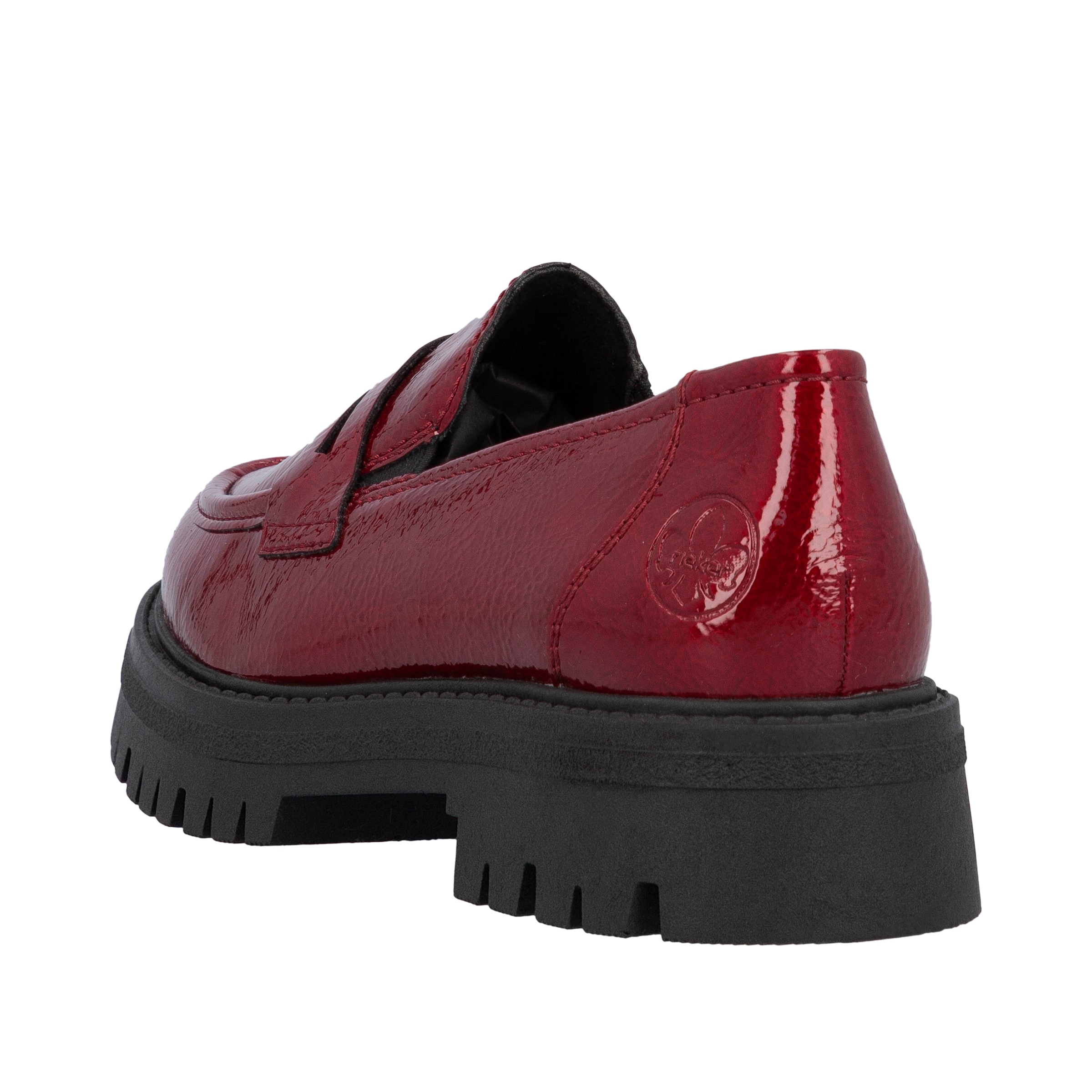 Rieker Loafer, Slipper, Halbschuh, Schlupfschuh, Businessschuh in Lack-Optik