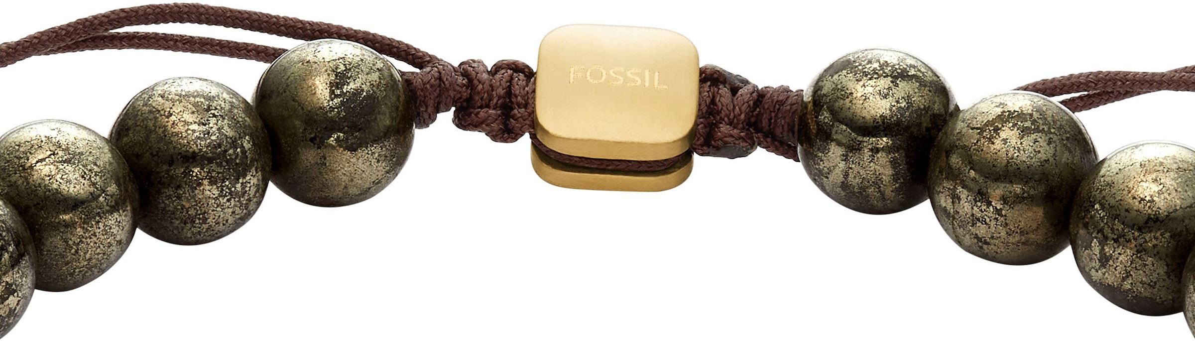 Fossil Armband »Schmuck Geschenk Edelstahl Armkette Jewelry, JF04820710«, mit Pyrit