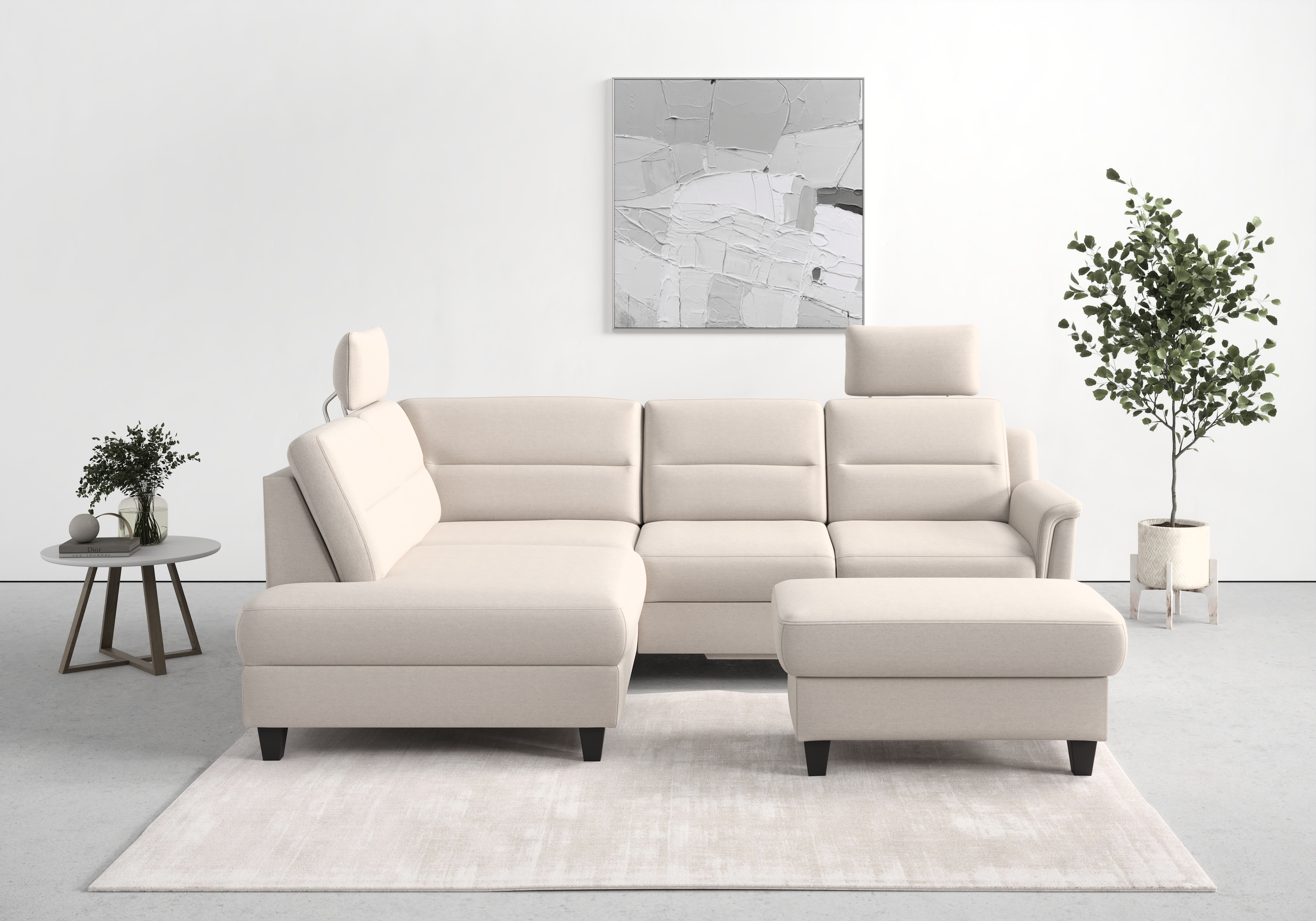 sit&more Ecksofa "Farö L-Form" inklusive Federkern, wahlweise mit Schlaffunktion und Bettkasten