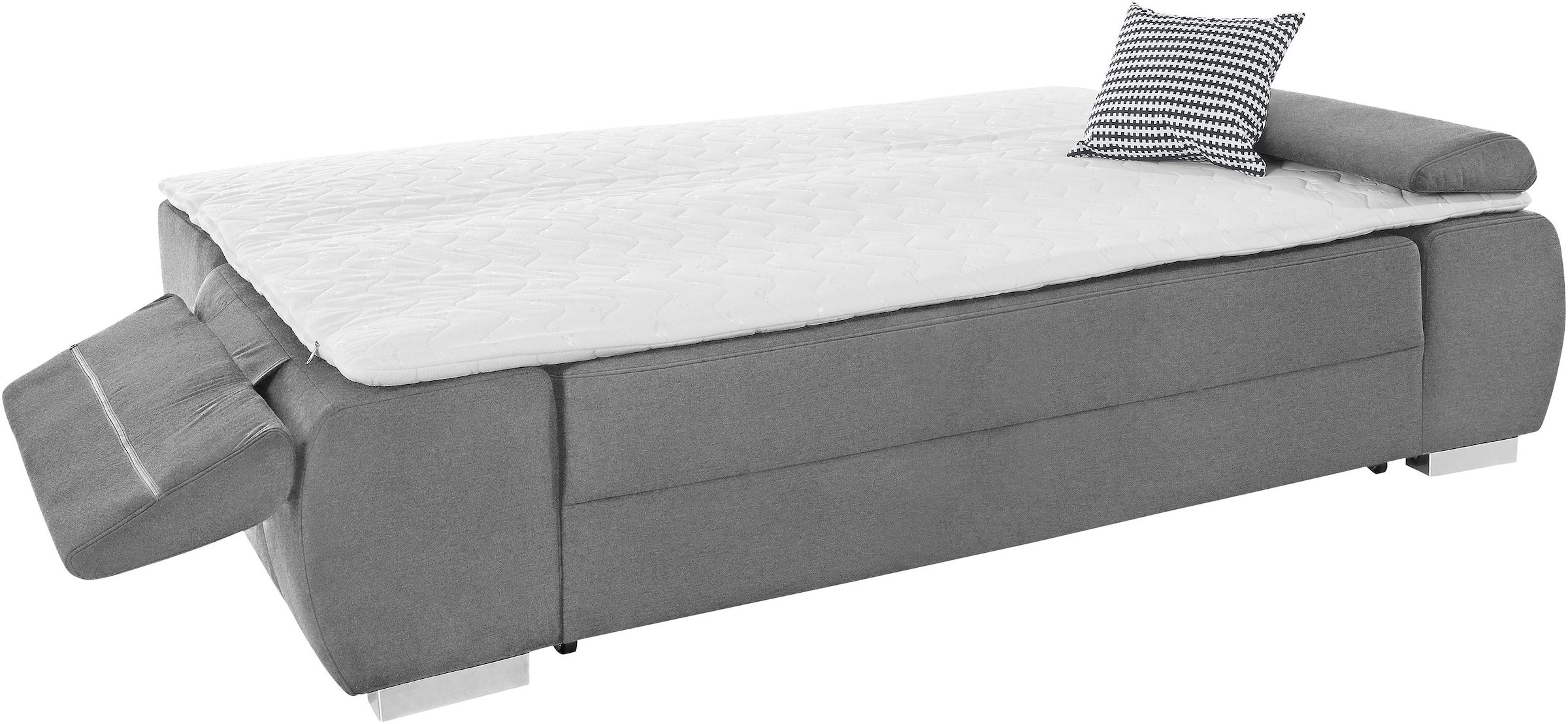 INOSIGN Schlafsofa »Pumo«, mit Boxspring-Aufbau, Bettfunktion und Bettkasten, inklusive Federkern